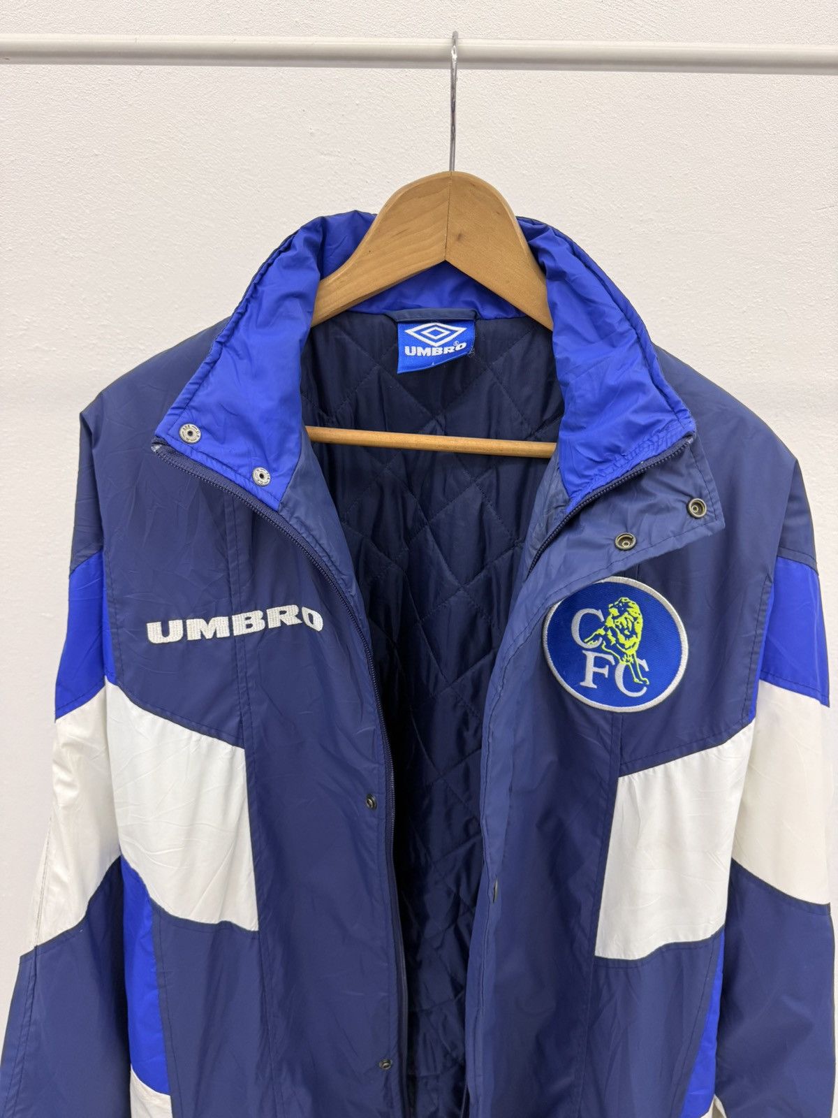 Chelsea Soccer Vintage Rare 97/98 UMBRO Chelsea FC Football Training Jacket Size US L / EU 52-54 / 3 - 11 Thumbnail