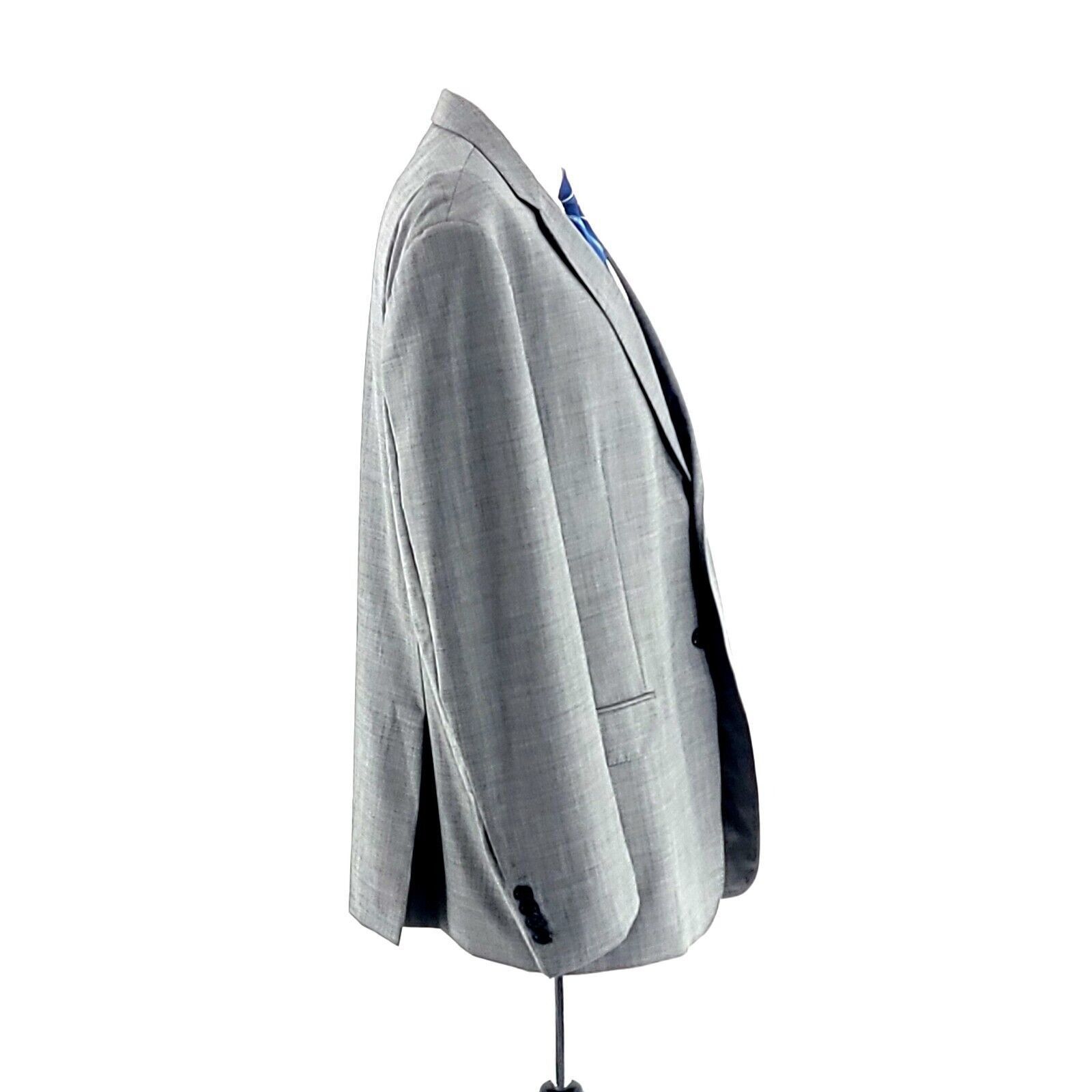 Pronto Uomo Pronto Uomo Signature Super 120s Wool 2 Button Blazer Gray N Size 46L - 12 Thumbnail