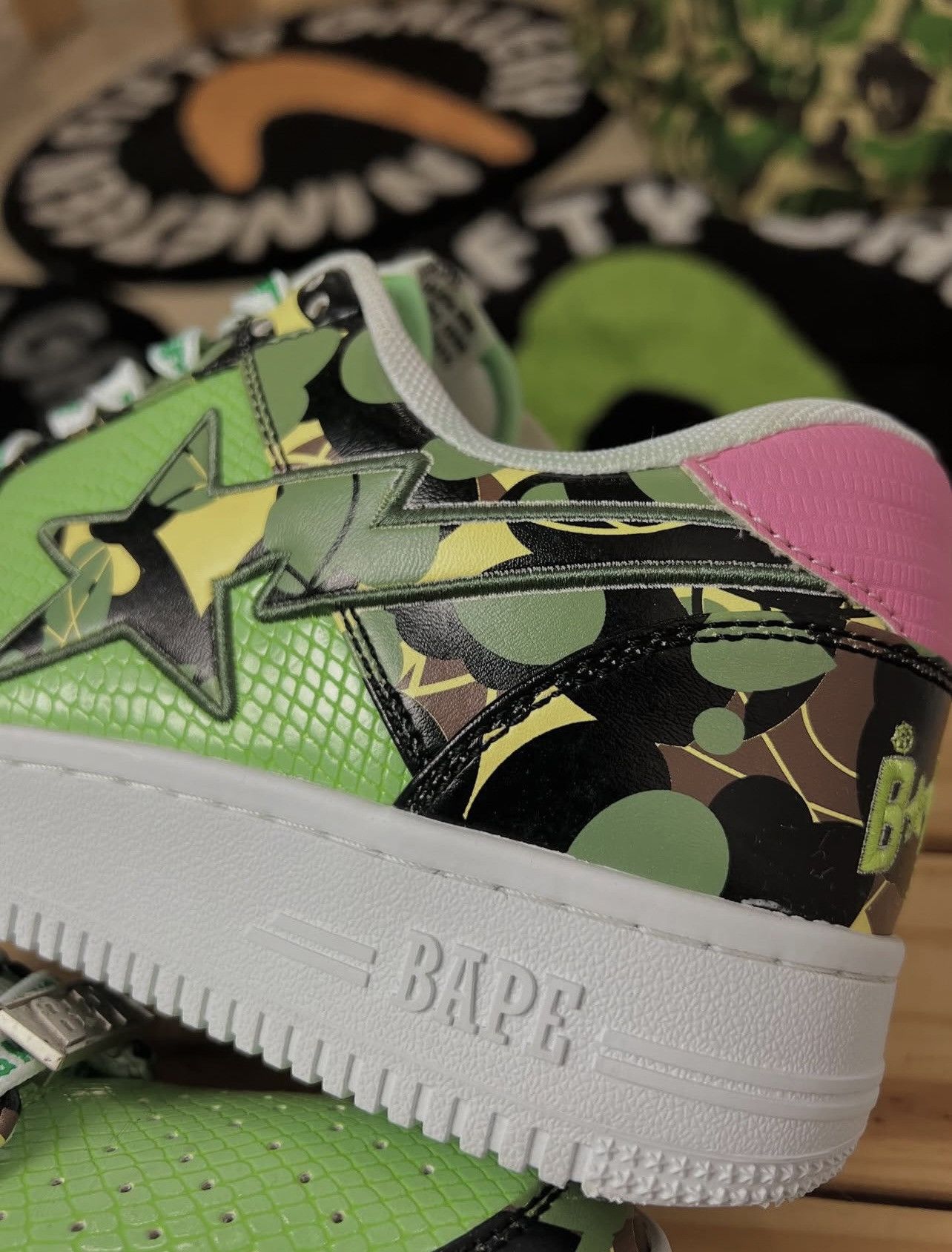 Bape × Futura 2021 A Bathing Ape x Unkle Futura Multi Leather Bapesta Size US 8 / EU 41 - 4 Thumbnail