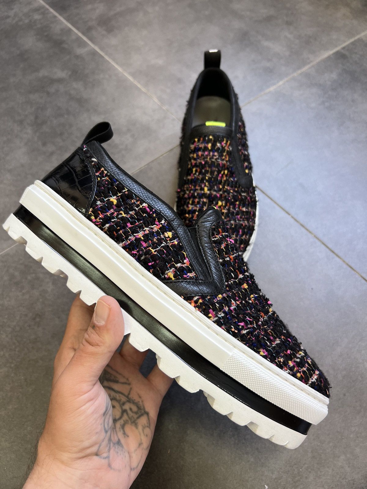 MSGM Chanel tweed style MSGM platform slip on Espadrilles Size US 8 / EU 41 - 7 Thumbnail