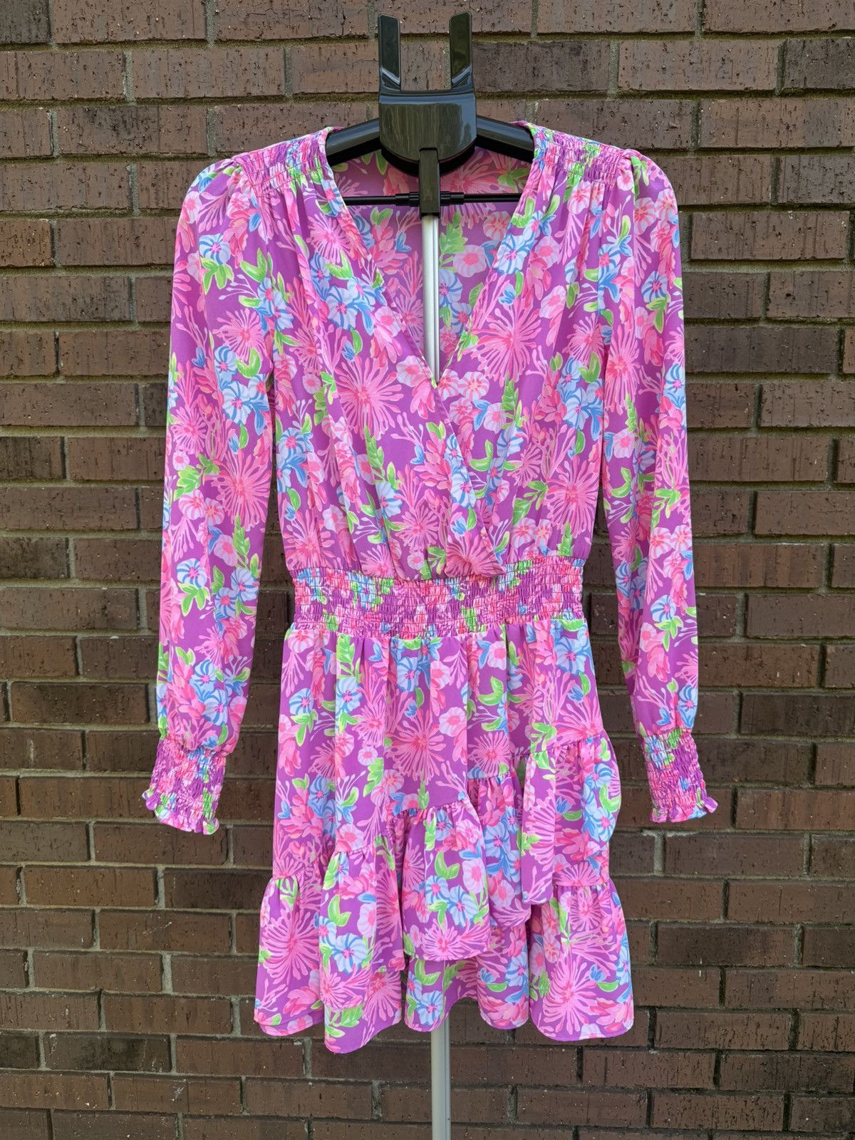 Lilly Pulitzer Lilly Pulitzer Cristiana Stretch Dress Moms The Word Floral Size XS / US 0-2 / IT 36-38 - 1 Thumbnail
