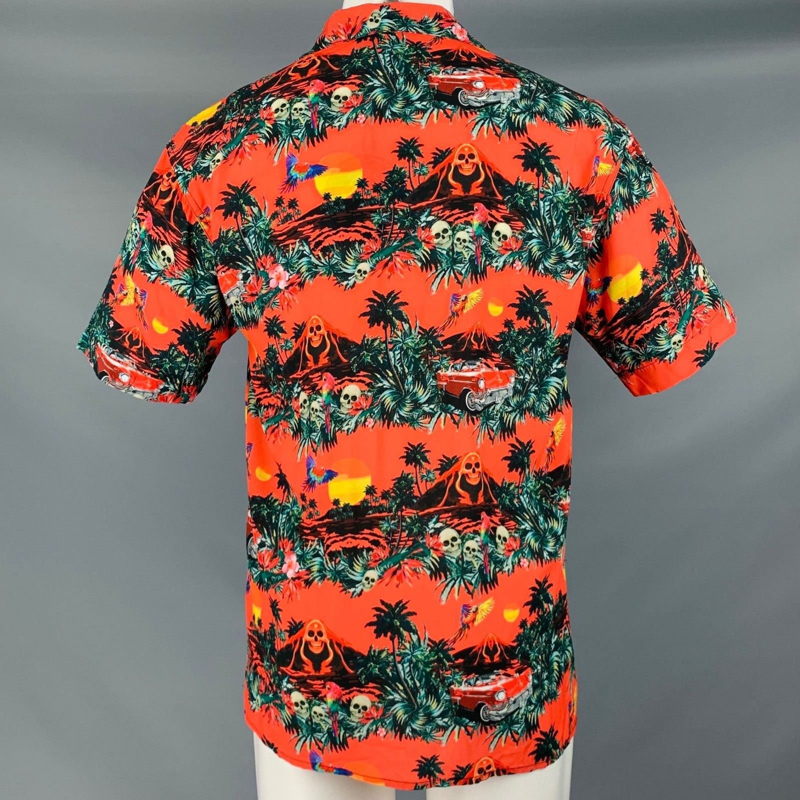 Other MAUNA KEA Orange Color Hawaiian Viscose Short Sleeve Shirt Size US S / EU 44-46 / 1 - 5 Thumbnail