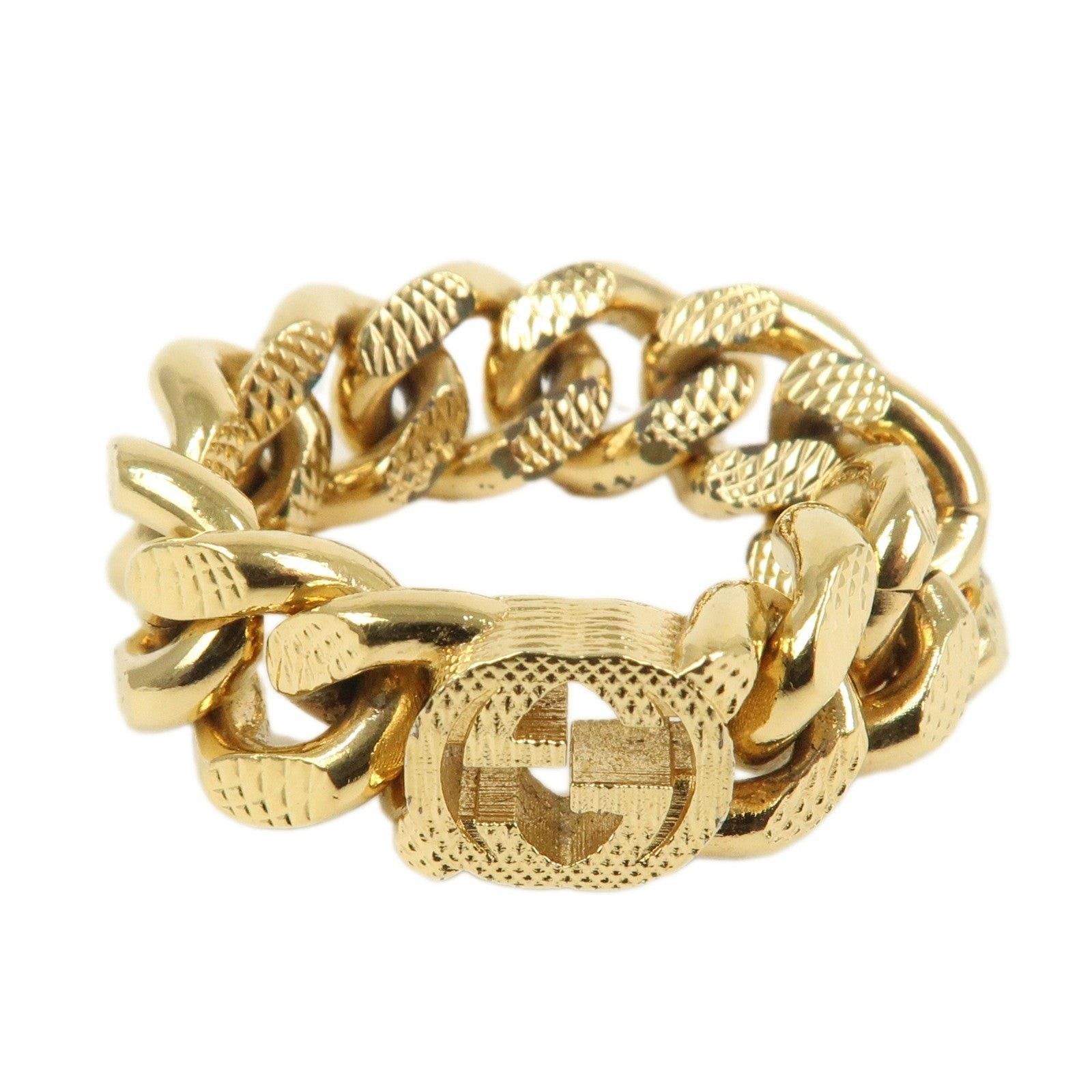 Gucci Gucci Interlocking G Chain Ring Gold Plated Size ONE SIZE - 1 Thumbnail