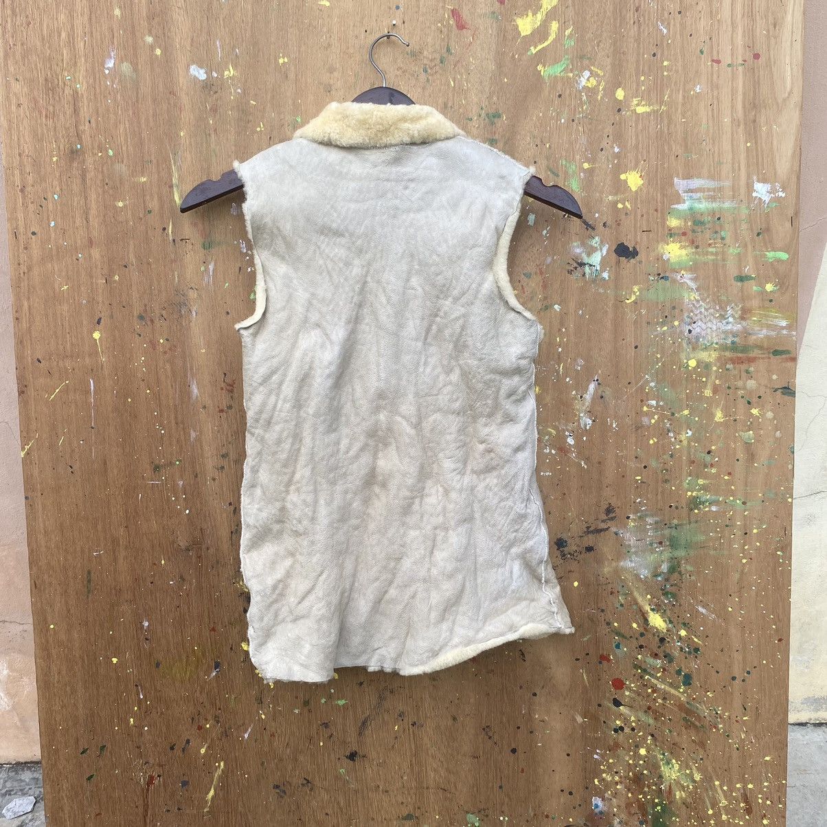 A.P.C. × Leather × Vintage Vintage APC Sherpa Leather Vest Size S / US 4 / IT 40 - 5 Thumbnail