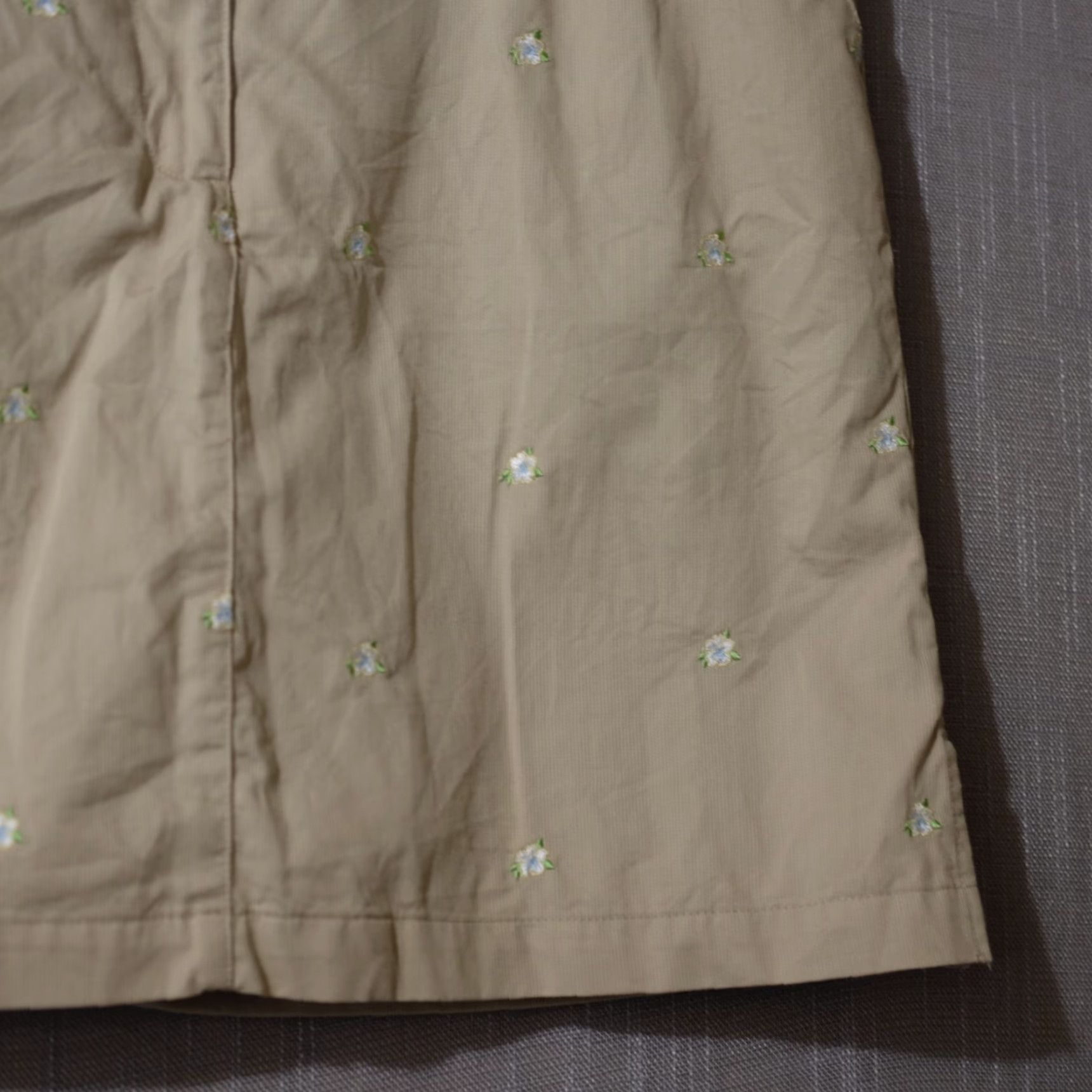Vintage Liz Golf Embroidered Floral Skirt Skort Beige Women's Size 12 Size 34" / US 12 / IT 48 - 4 Thumbnail