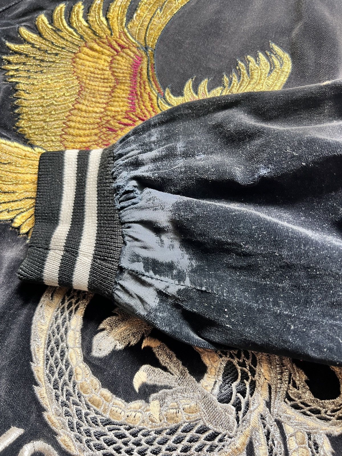 Dulcamara Japan Vtg Velvet Sukajan Japan Yokosuka Souvenir Jacket Size US XL / EU 56 / 4 - 16 Thumbnail