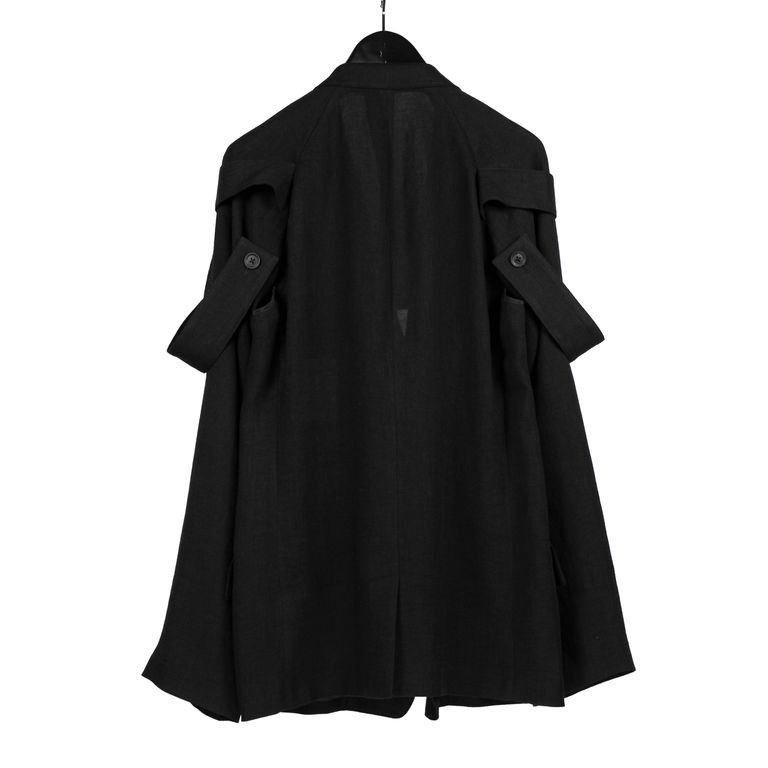 Yohji Yamamoto Yohji Yamamoto Homme Single Button Shoulder Epaulet Jacket Size US M / EU 48-50 / 2 - 2 Thumbnail
