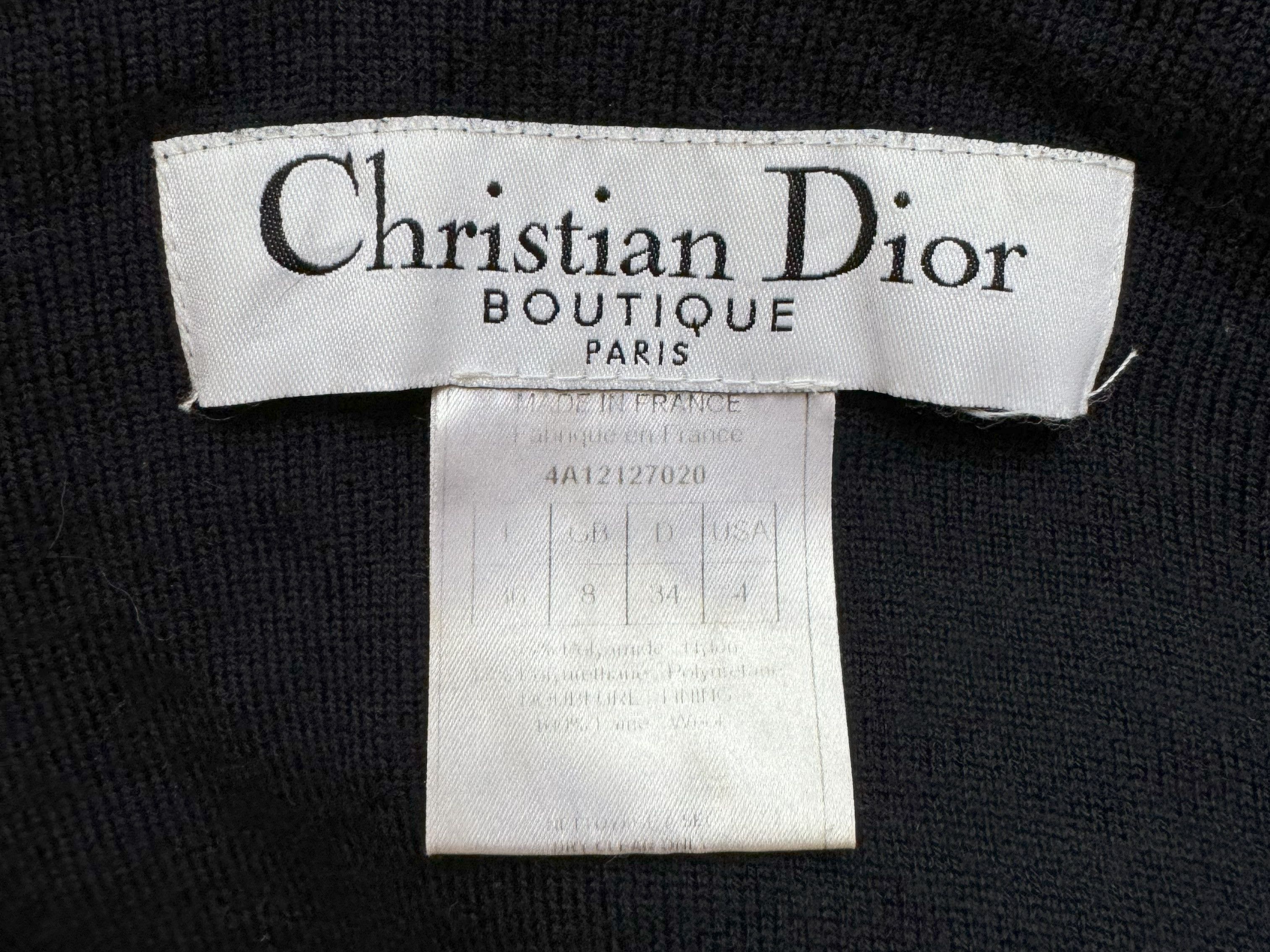 Dior Christian Dior Boutique Navy Blue Bomber Jacket 2004 Size S / US 4 / IT 40 - 9 Thumbnail