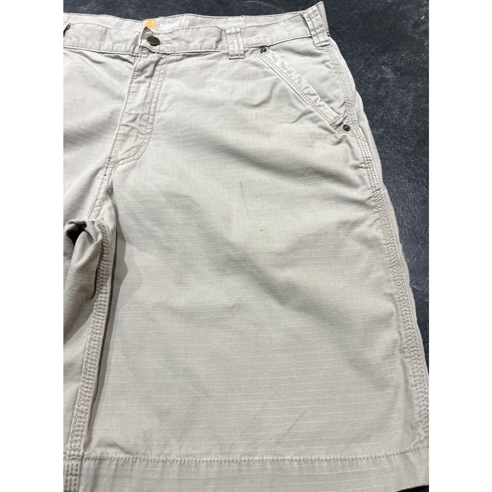 Carhartt Carhartt Men's 38 Relaxed Fit Beige Ripstop Cargo Shorts Utility Workwear Size US 38 / EU 54 - 3 Thumbnail