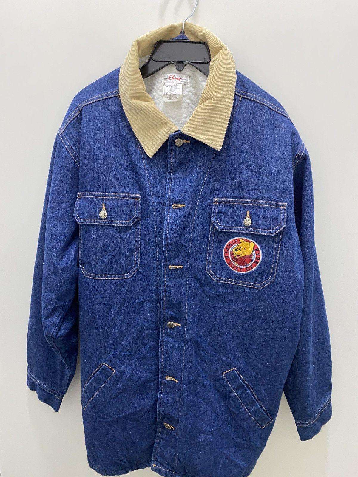 Disney Winnie the Pooh Sherpa Denim Jacket -Disney- 90s Y2K Size US L / EU 52-54 / 3 - 1 Thumbnail