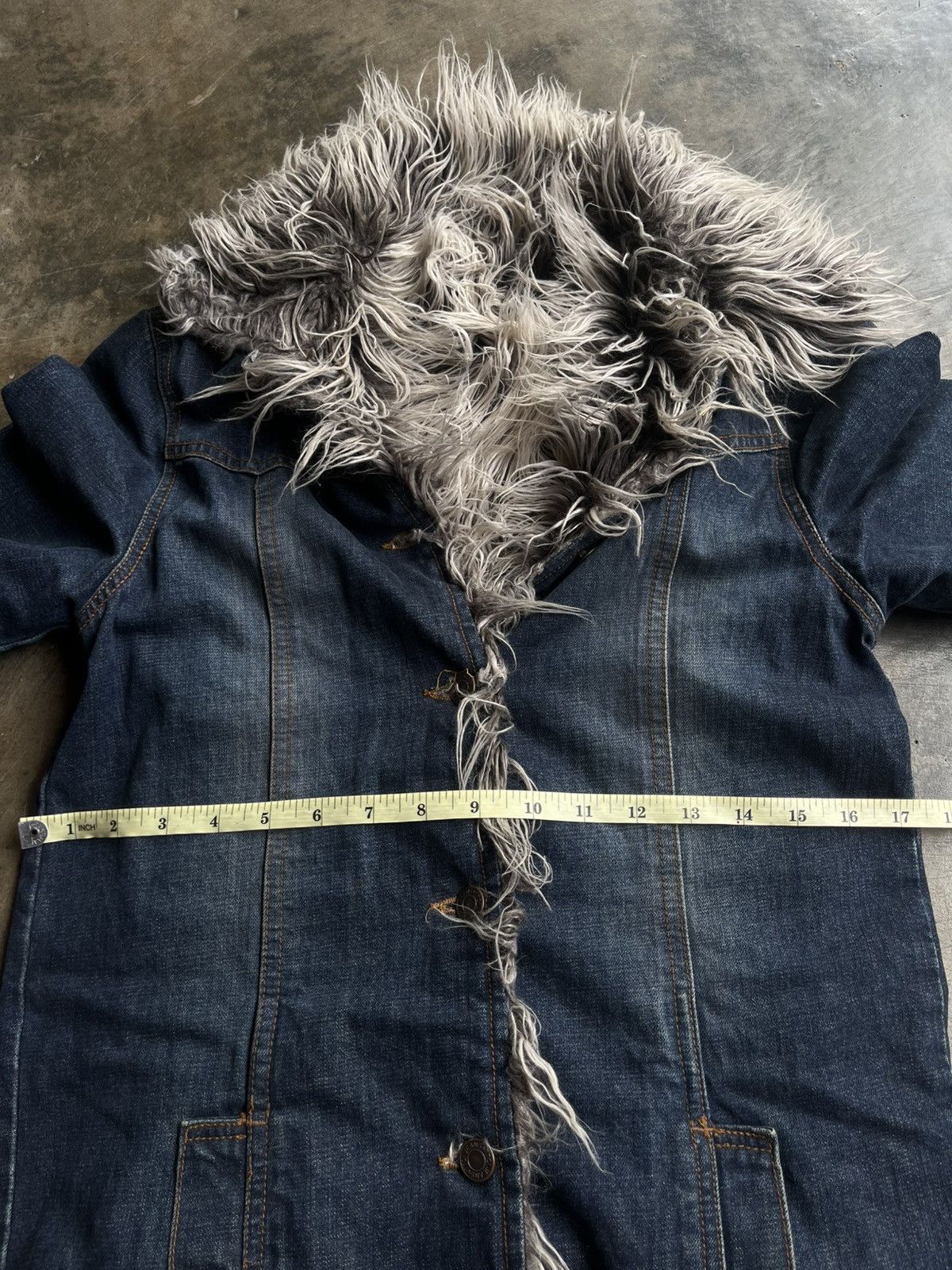Isamu Katayama Backlash JAPANESE 2000’s CRAZY FUR DENIM JACKET VKEI GOTHIC STYLE Size US S / EU 44-46 / 1 - 17 Thumbnail