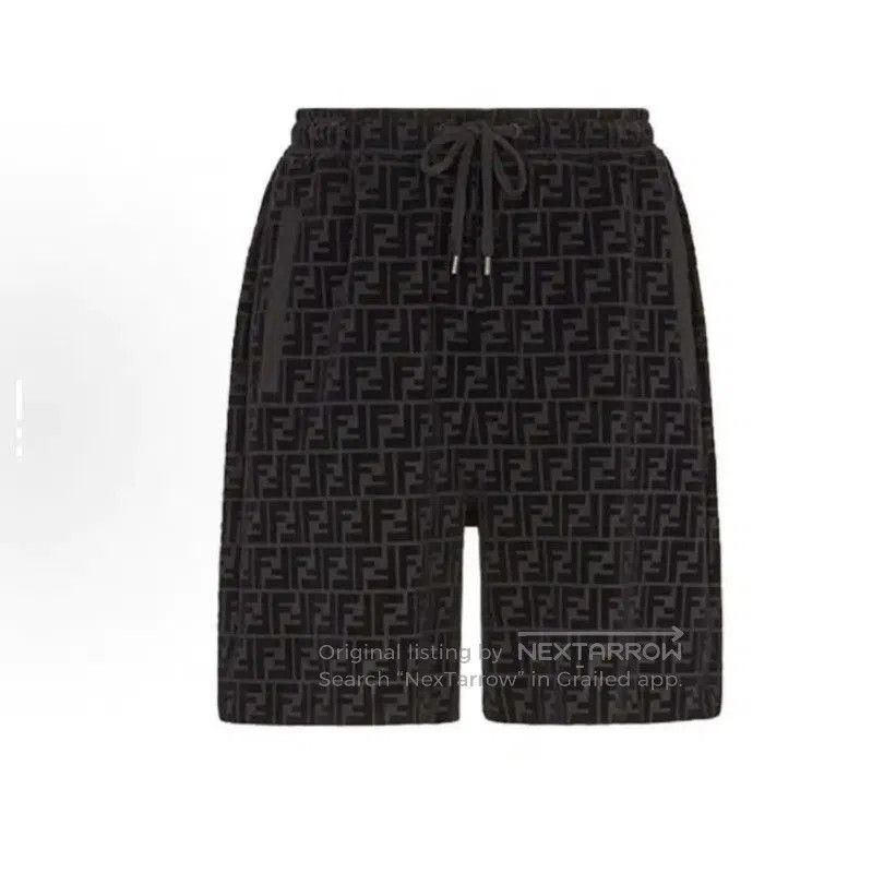 Fendi Men's Black Cotton Shorts .