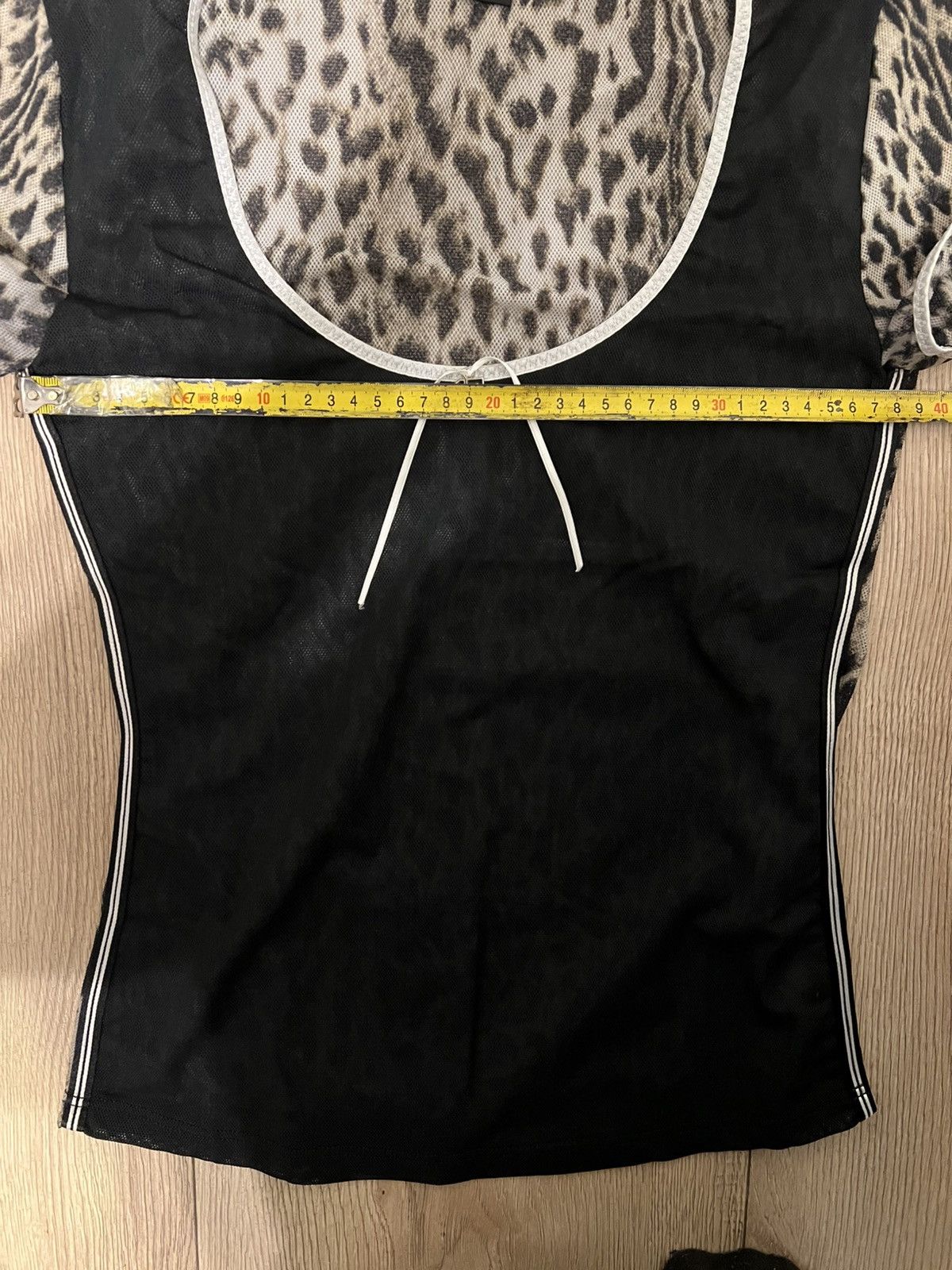 Roberto Cavalli Y2K Roberto Cavalli Sheer Leopard & Black Mesh Top Size 46 Size M / US 6-8 / IT 42-44 - 8 Thumbnail