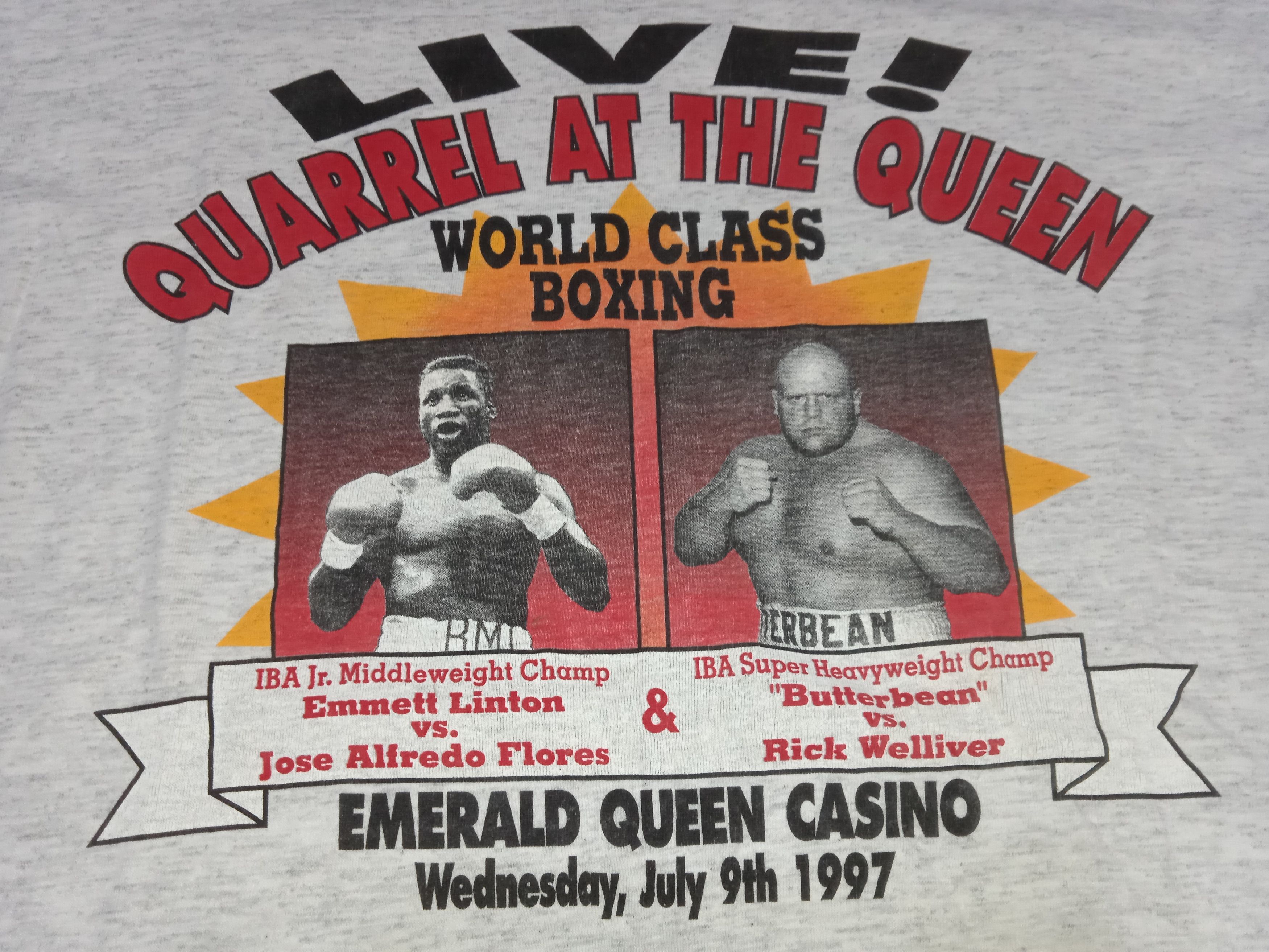 Vintage Vintage 90s Butterbean Vs Rick Welliver T-Shirt Size US L / EU 52-54 / 3 - 3 Thumbnail