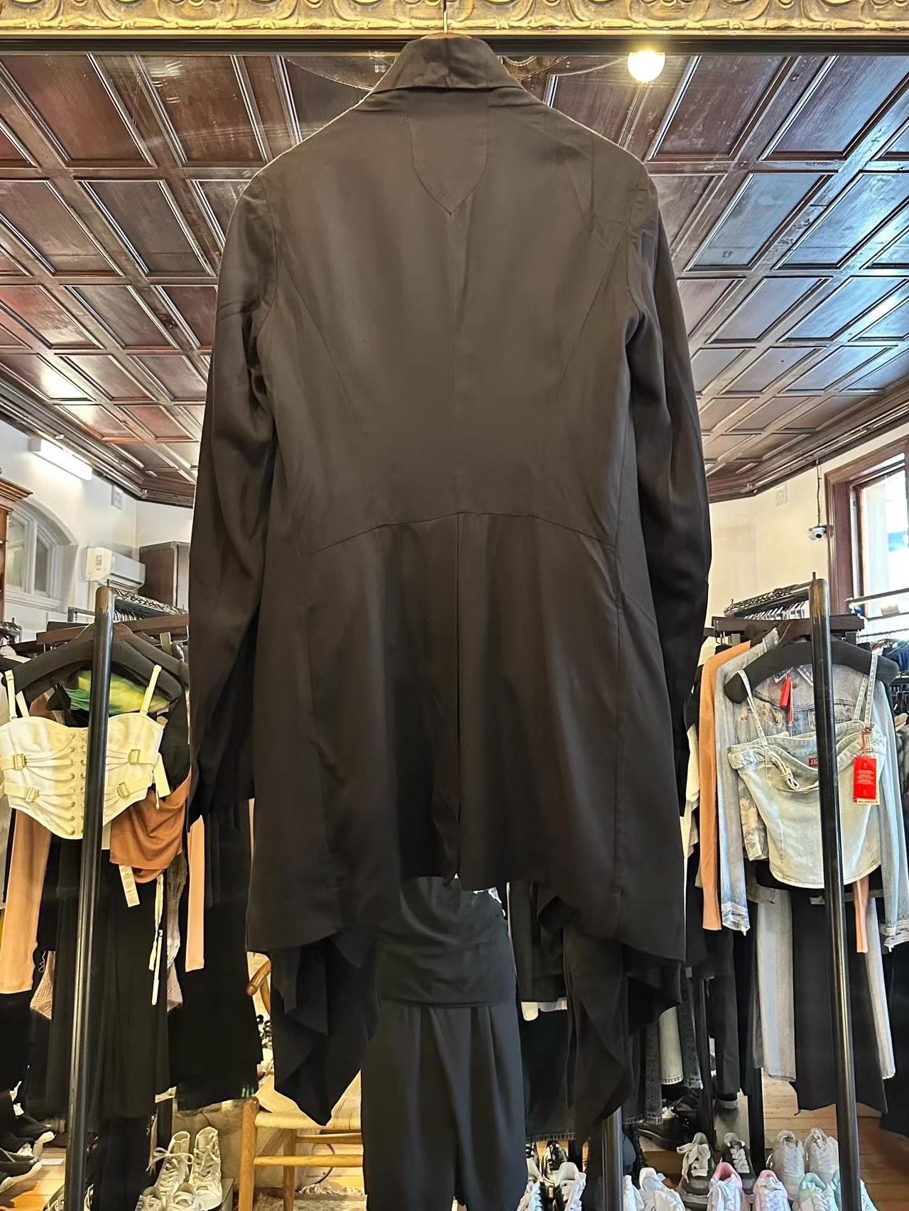 Masnada Masnada 16SS Women's Black Draped Linen Long Cardigan Ｑ25 Size M / US 6-8 / IT 42-44 - 2 Thumbnail