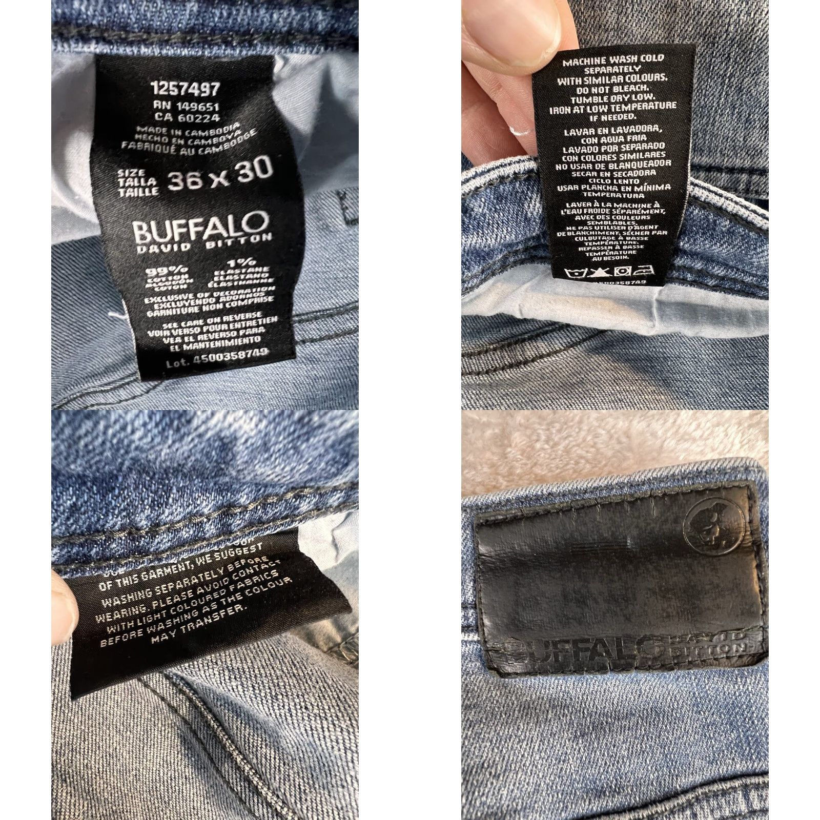 Buffalo David Bitton Buffalo David Bitton Jeans Mens 36x30 Fits 34x28 Jackson-X Distressed Straight Jeans Size US 36 / EU 52 - 8 Thumbnail