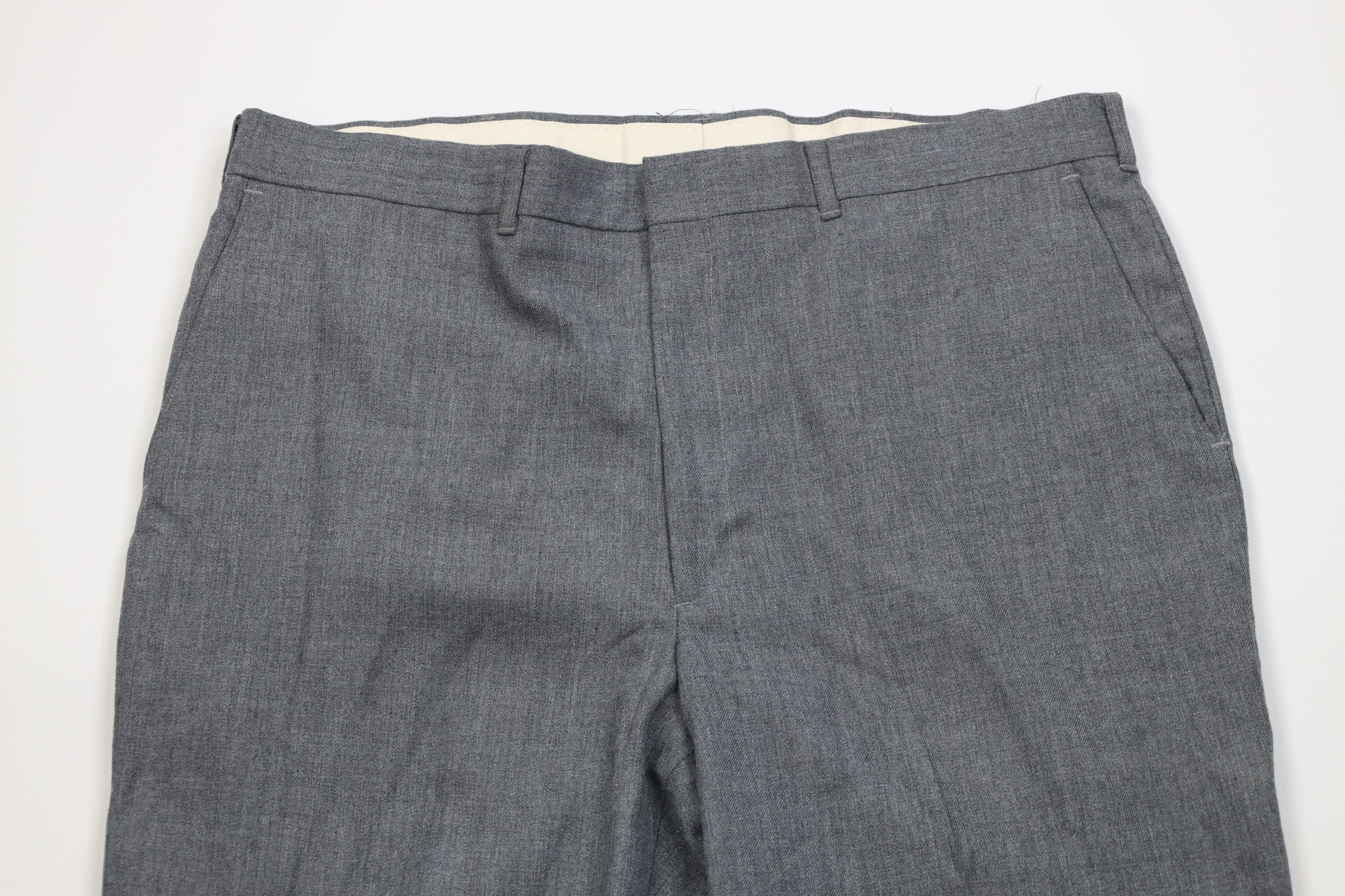 Vintage Vintage 70s Streetwear Gabardine Wide Leg Chino Pants Gray Size US 38 / EU 54 - 2 Thumbnail