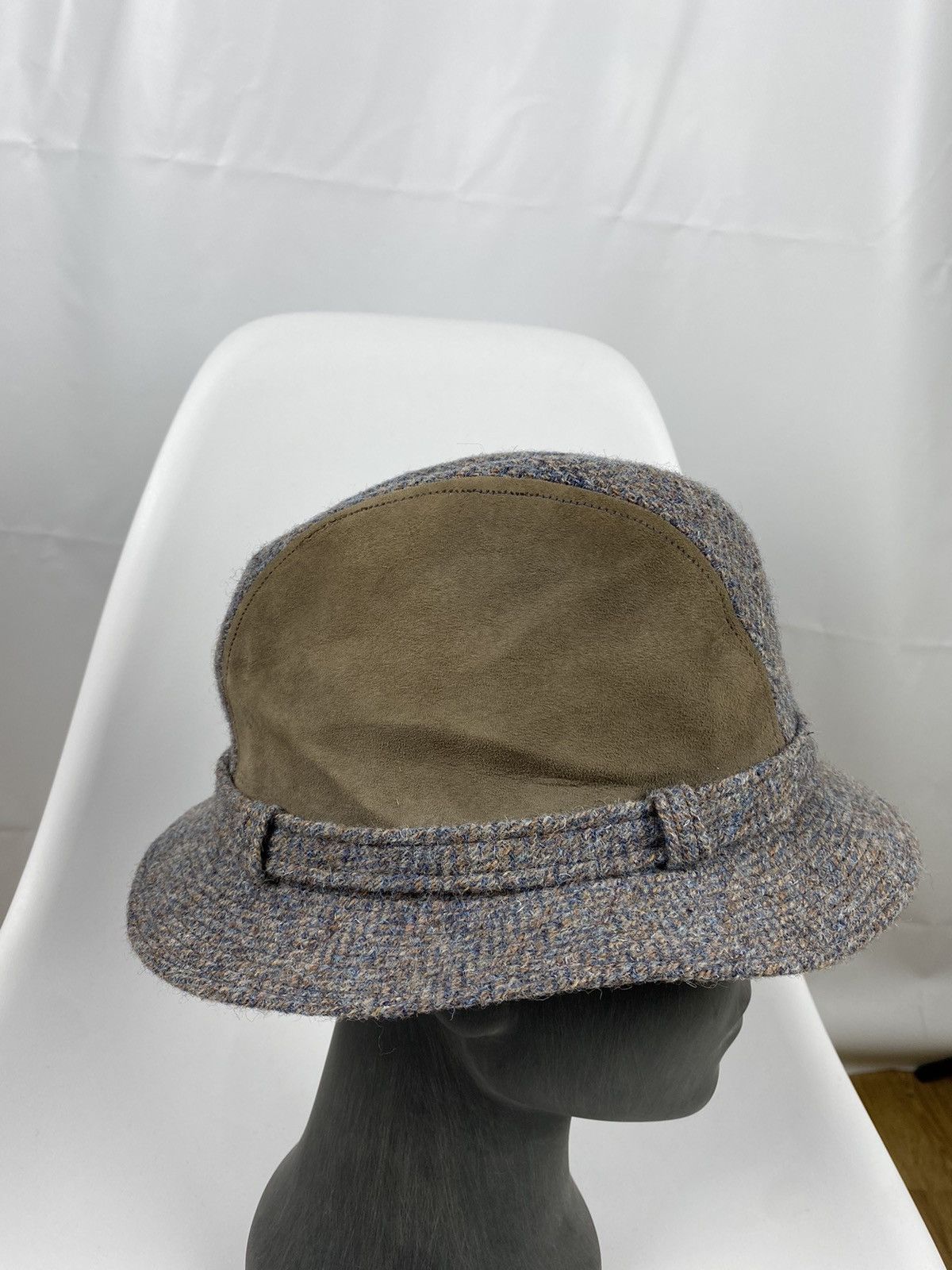 Harris Tweed × Stetson Stetson Harris Tweed Hat Wool Genuine Leather size 58 7 1/4 Size ONE SIZE - 4 Thumbnail