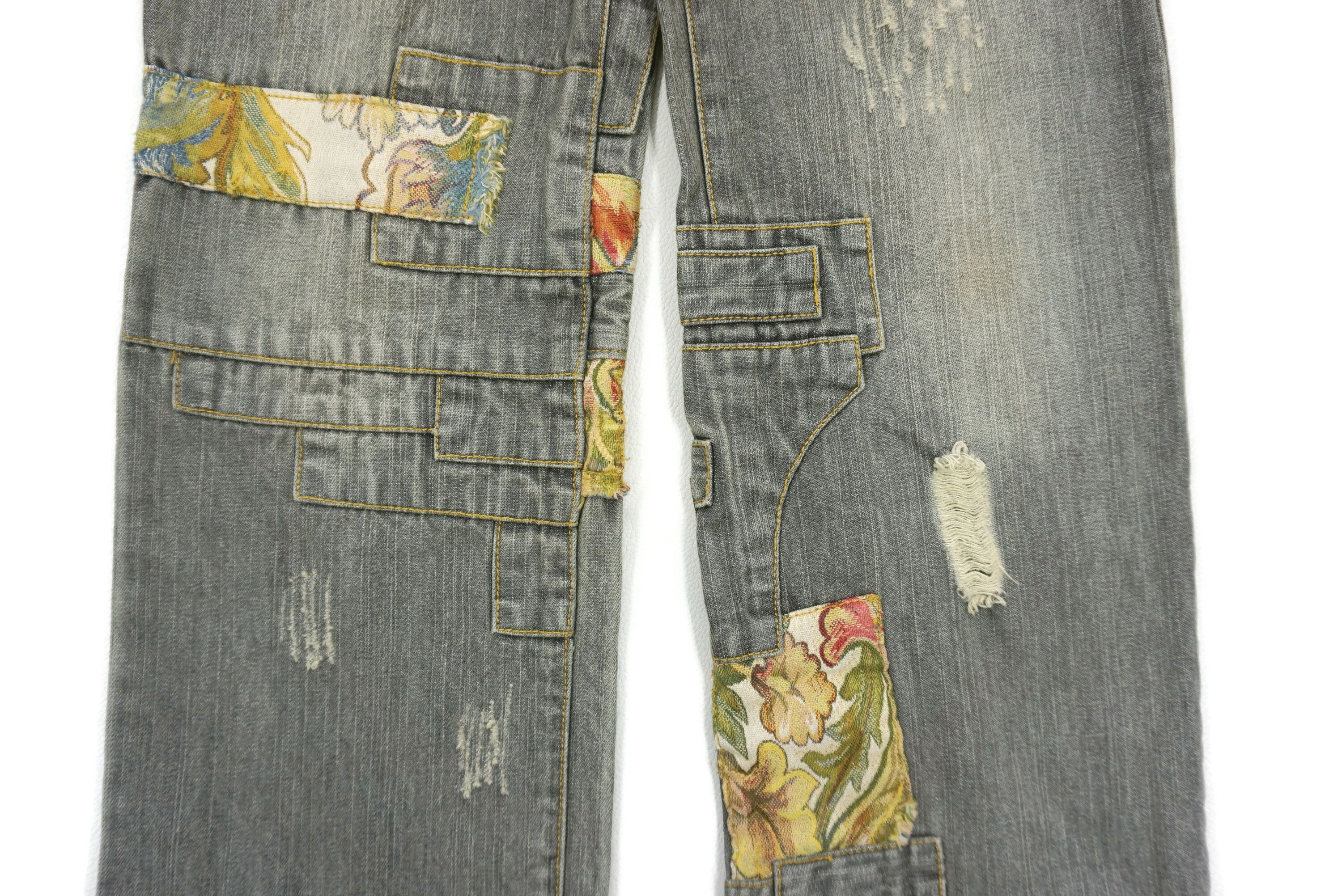 Japanese Brand Kawai Okada Jeans fit W33xL30 Low Rise Sashiko Boro Denim Size US 32 / EU 48 - 6 Thumbnail