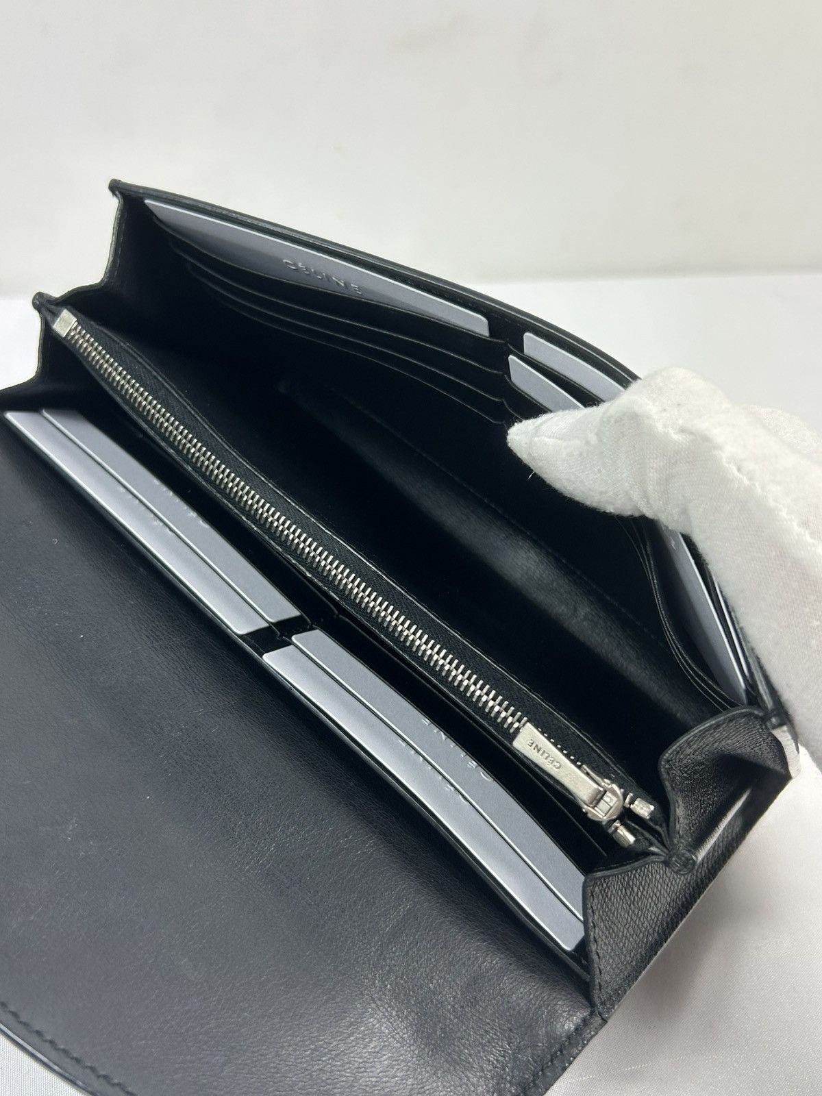 Celine Celine Black Leather Flap Wallet Size ONE SIZE - 5 Thumbnail