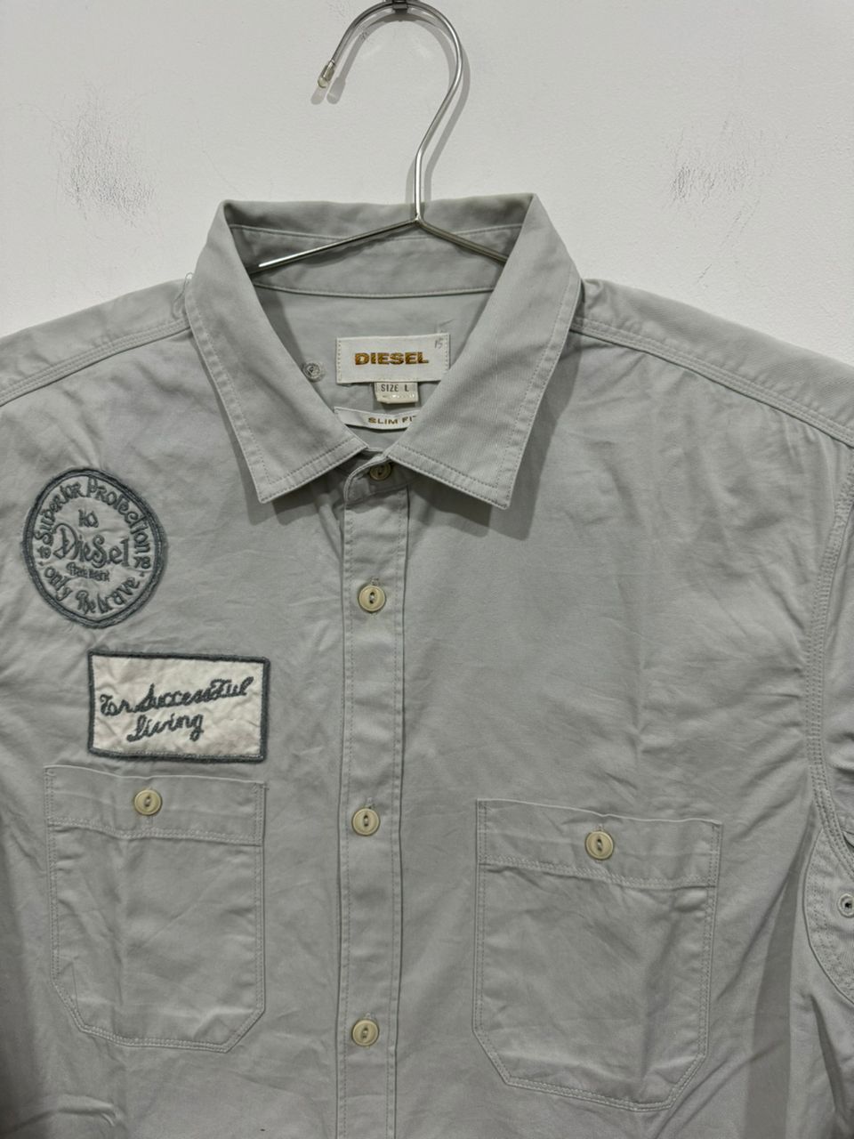 Diesel Diesel Mens Patches Shirt Size US M / EU 48-50 / 2 - 2 Thumbnail