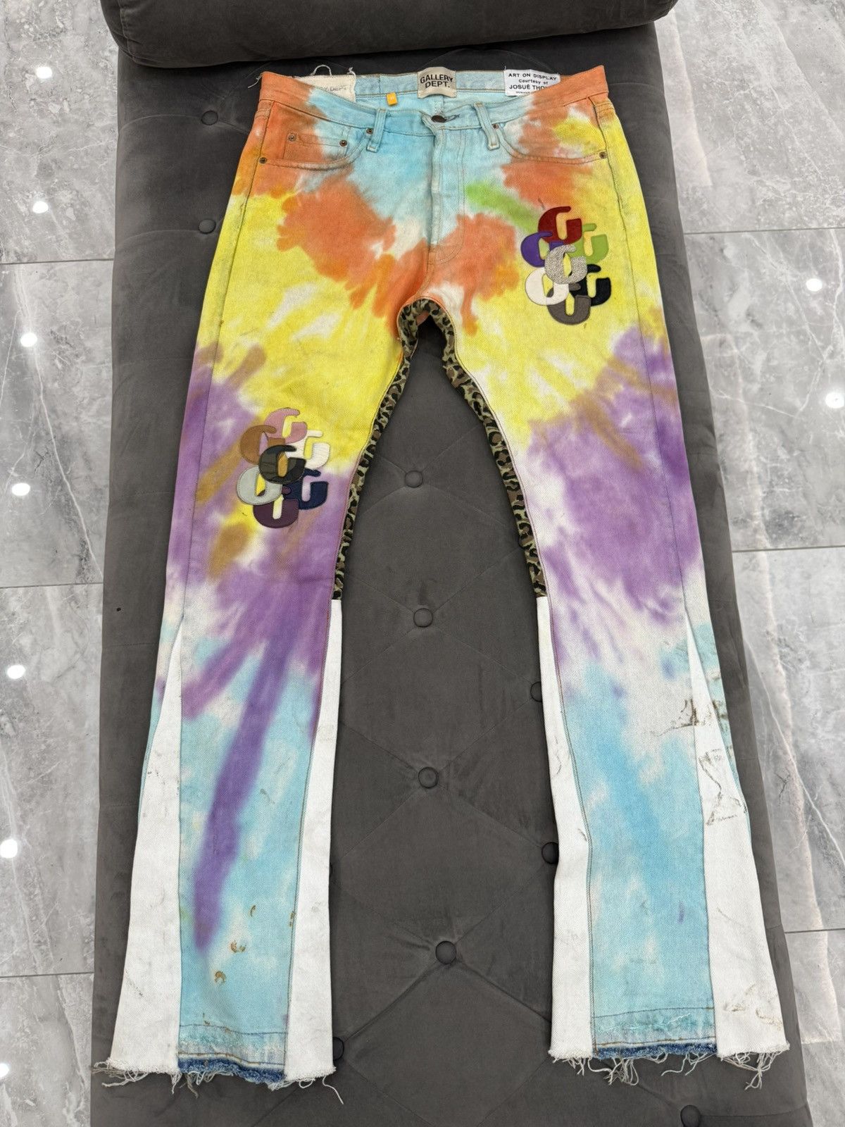 Gallery Dept. Gallery Dept. GG Tie Dye Flare Jeans Size US 32 / EU 48 - 1 Thumbnail