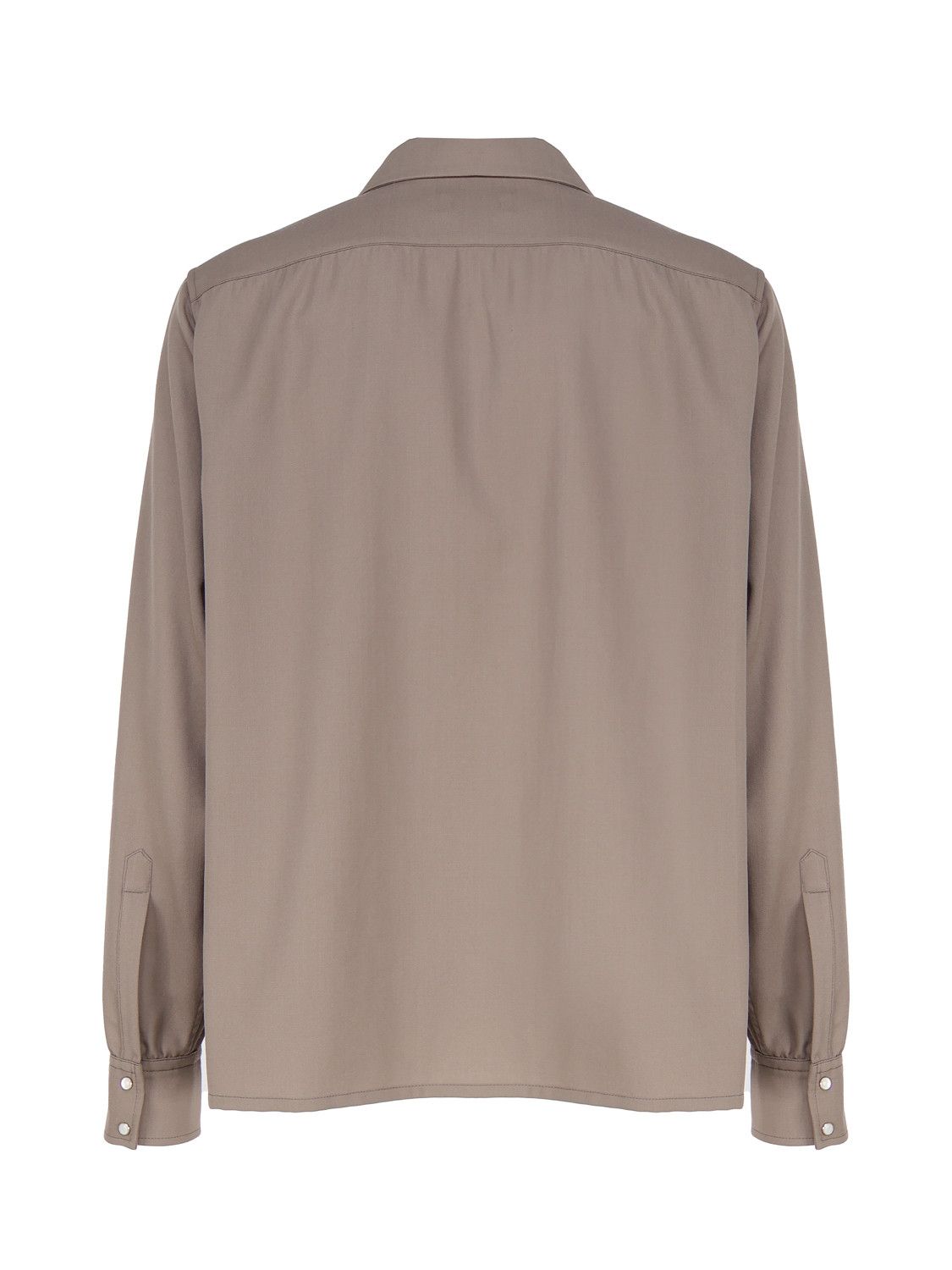 Bally o1y1224 Long Sleeves Shirt With Pockets in Khaki Size US M / EU 48-50 / 2 - 2 Thumbnail