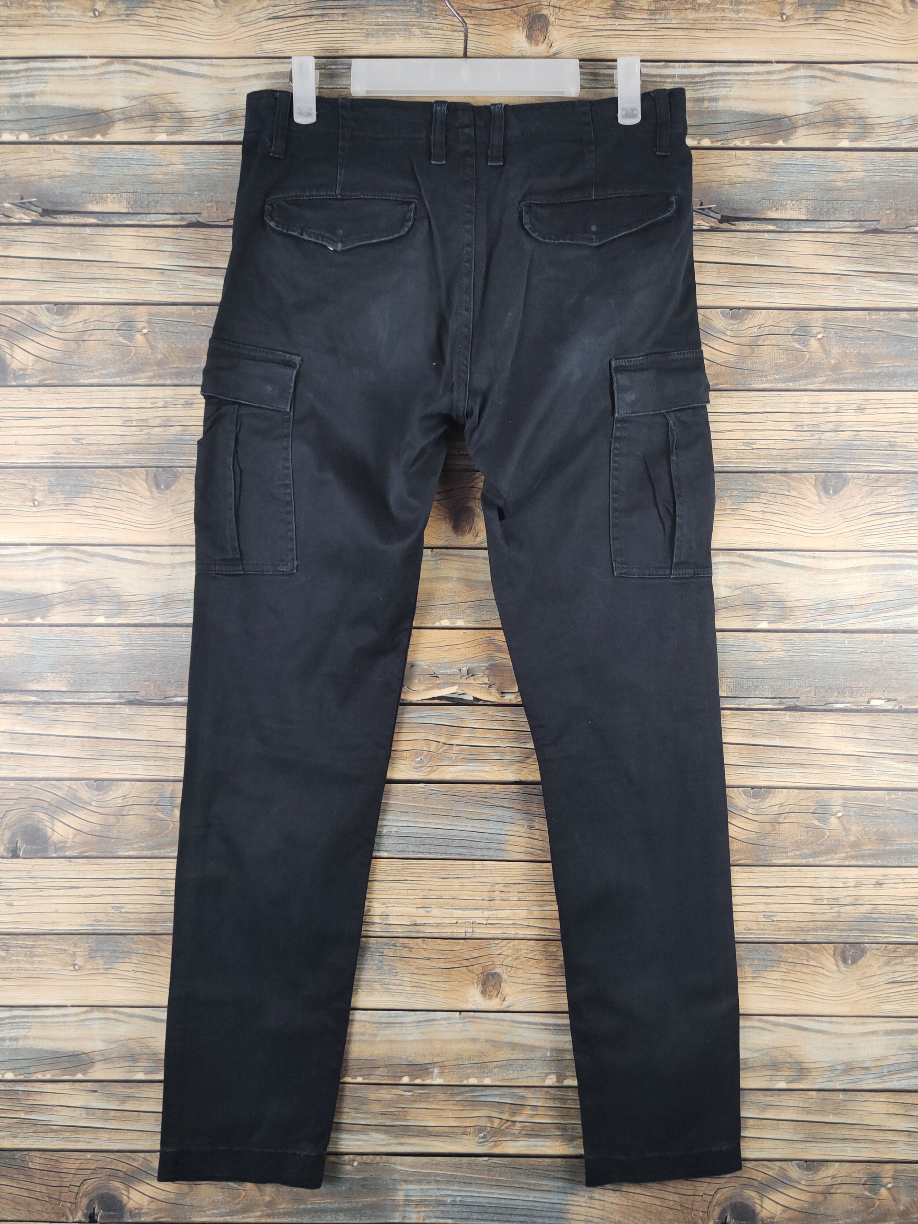 Japanese Brand DL Back Number Black Multipocket Cargo Pants #46-284T Size US 31 - 7 Thumbnail