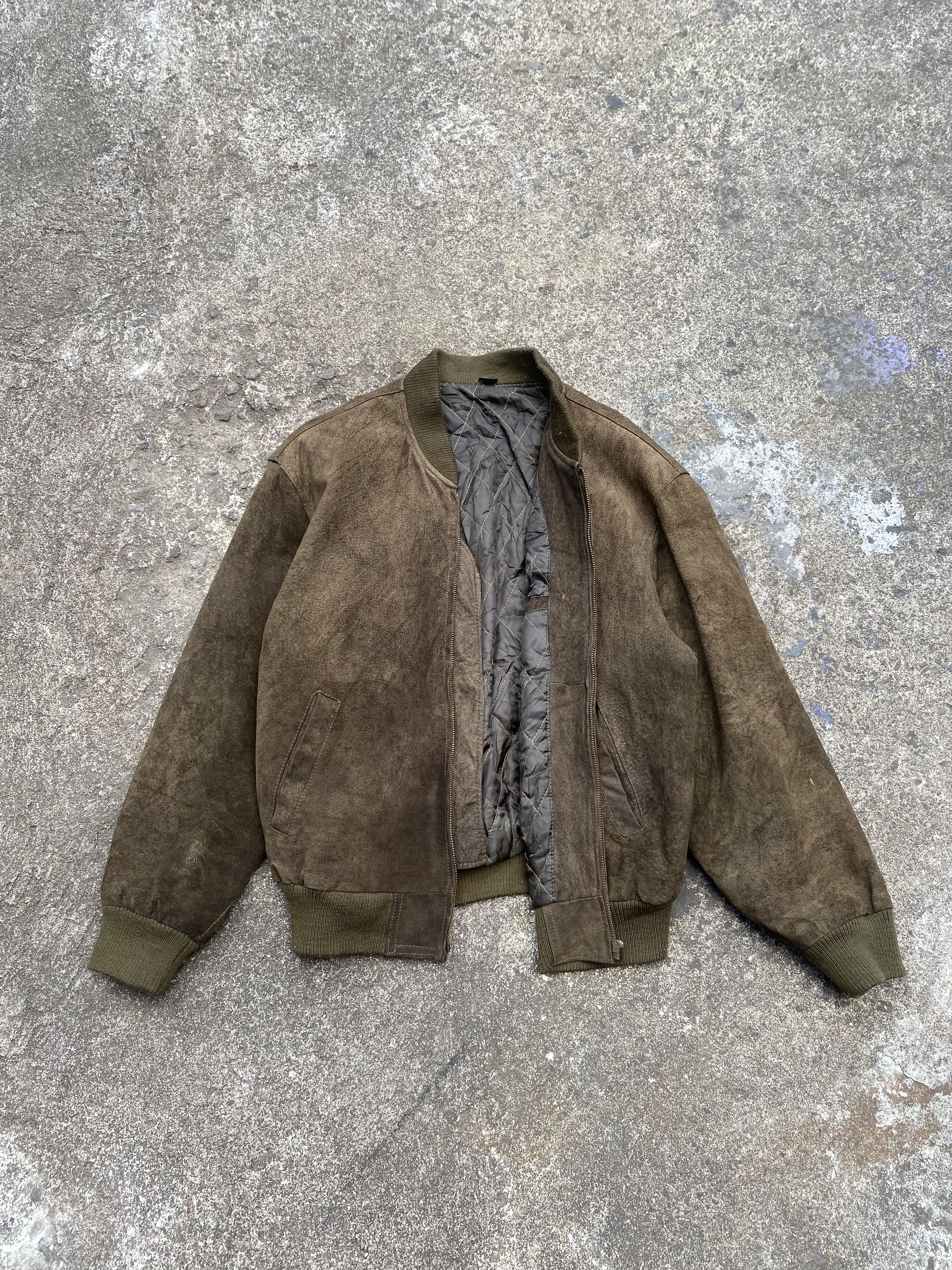 Designer × Vintage Vintage Korean Tailored Pigskin Suede Bomber Flight Jacket Size US M / EU 48-50 / 2 - 1 Thumbnail