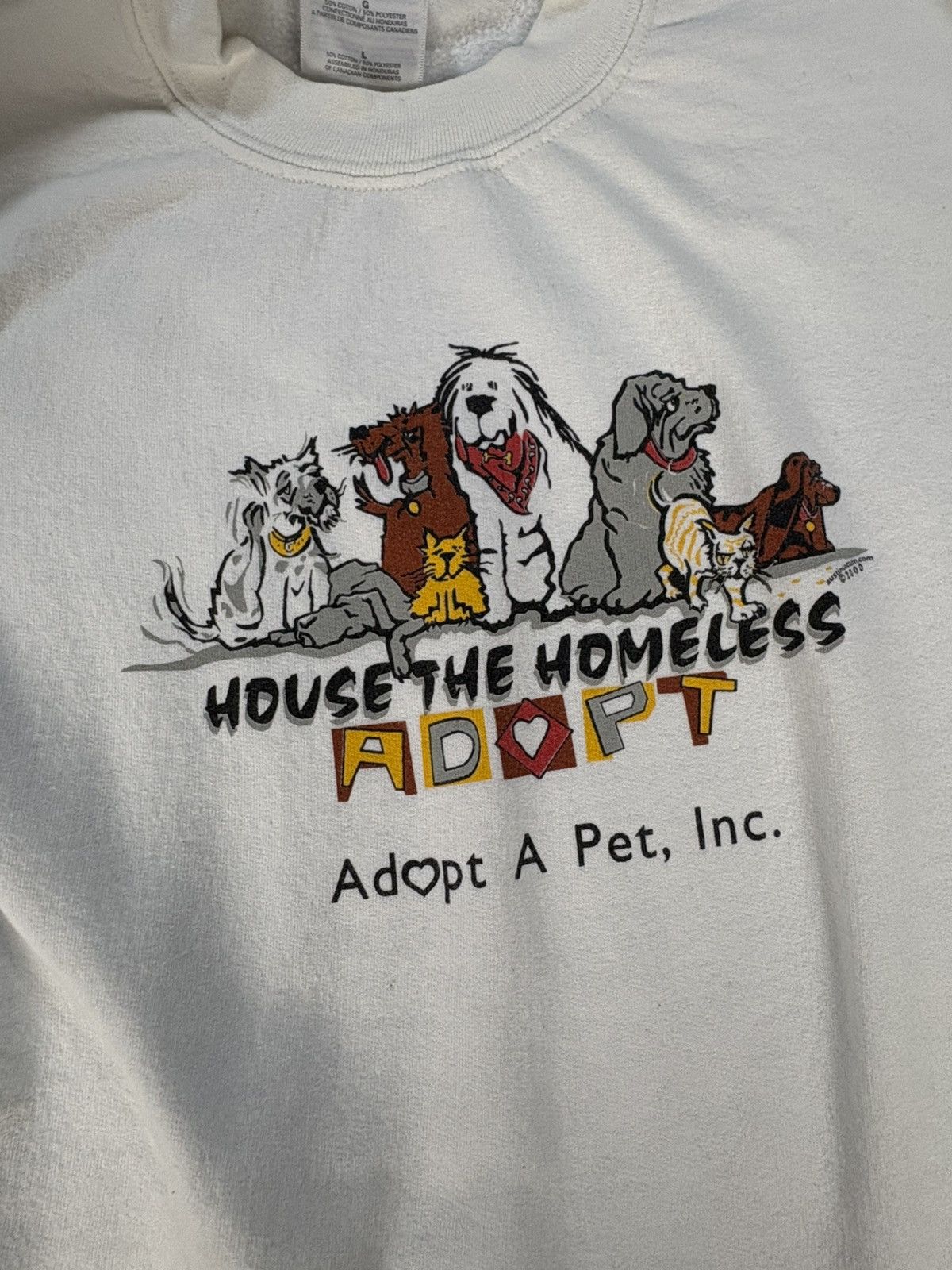Vintage 2000 Animal Adoption Crewneck sweatshirt Size US L / EU 52-54 / 3 - 4 Thumbnail