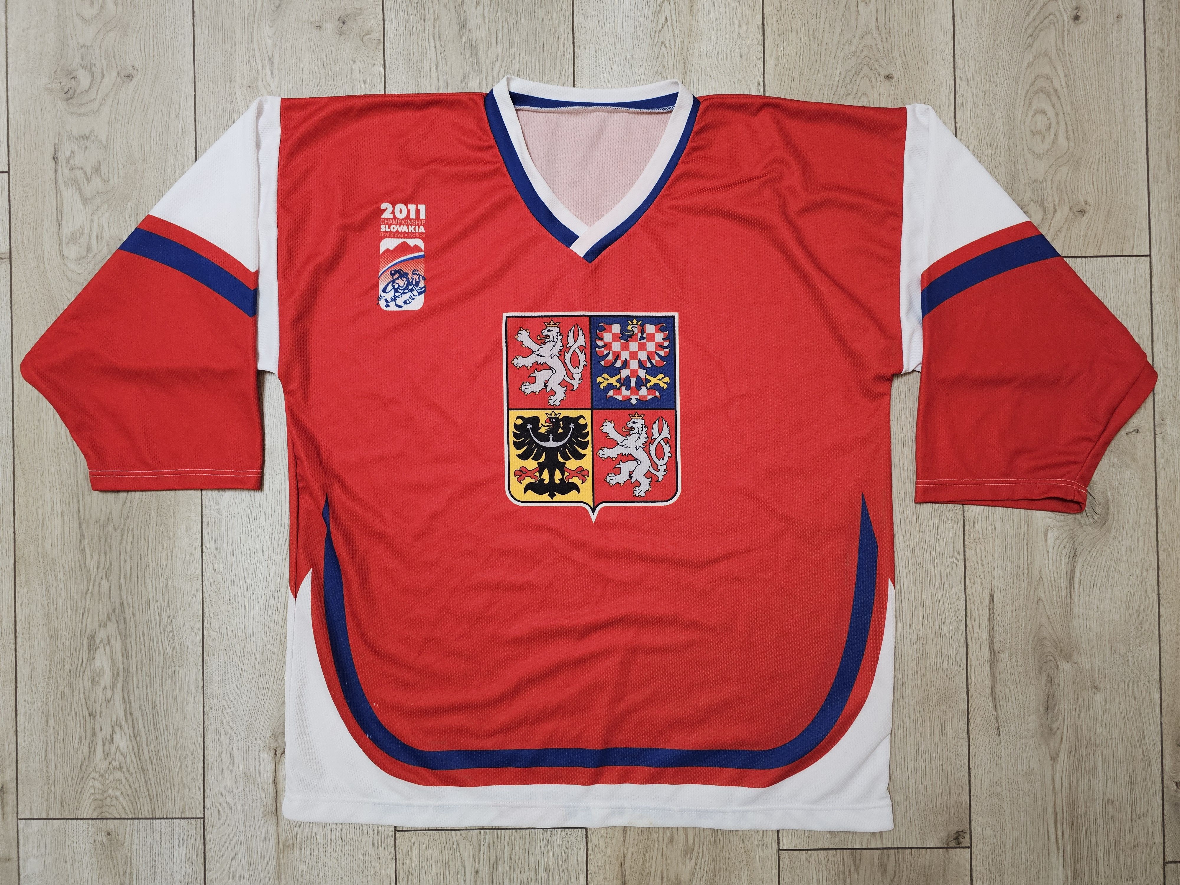All Sport CZECH REPUBLIC HOCKEY JERSEY 2011 CZECHIA HOCKEY SHIRT IIHF Size US M / EU 48-50 / 2 - 1 Thumbnail
