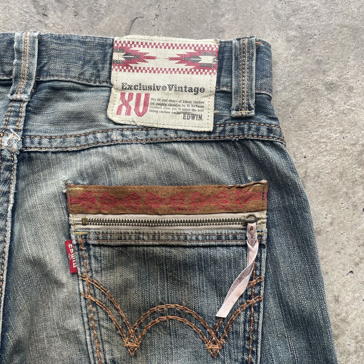 Edwin W34 Vintage Edwin XV Distressed Rusty Jean Faded Denim Pants Size US 34 / EU 50 - 10 Thumbnail