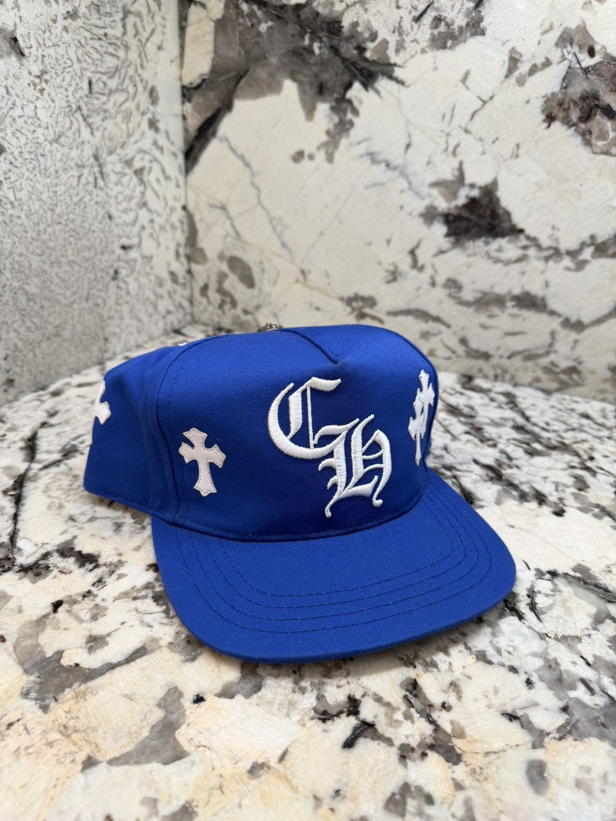 Chrome Hearts Chrome Hearts Cross Patch Hat Blue White Baseball Cap Size ONE SIZE - 2 Thumbnail