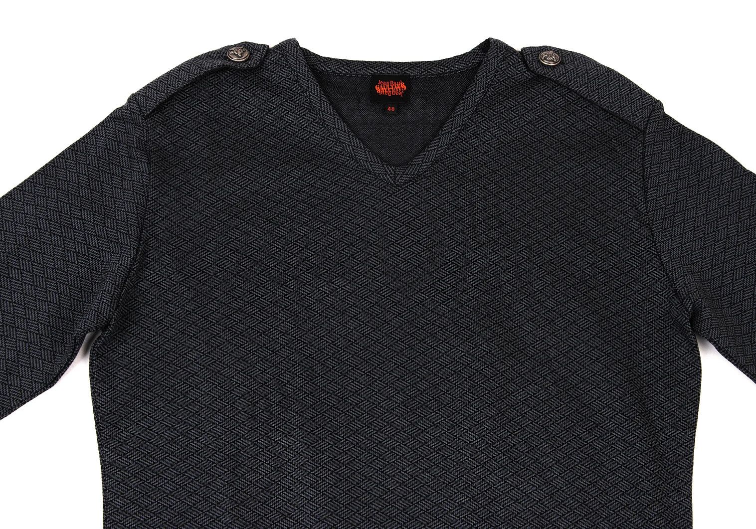 Jean Paul Gaultier Epitome Print Cotton Cut and Sew Top in Gray and Black Size US M / EU 48-50 / 2 - 2 Thumbnail