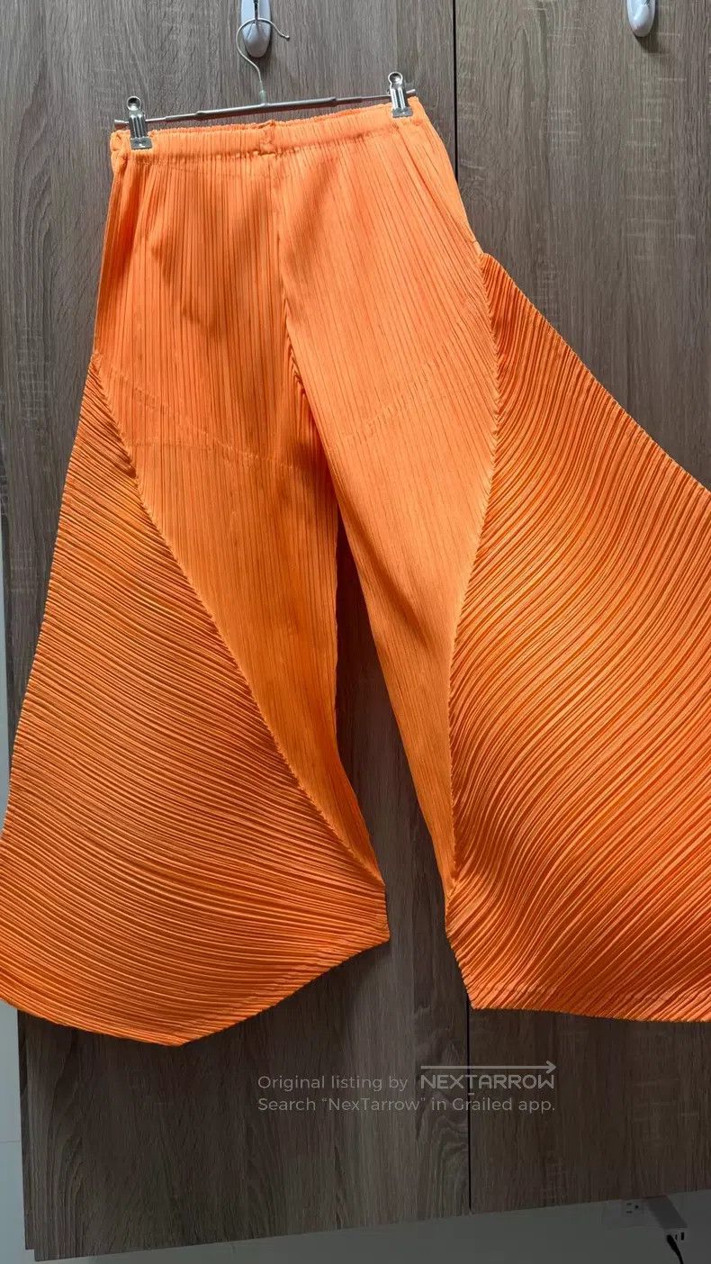 Issey Miyake Issey Miyake size:3 Orange Irregular Pants Size 31" - 4 Thumbnail