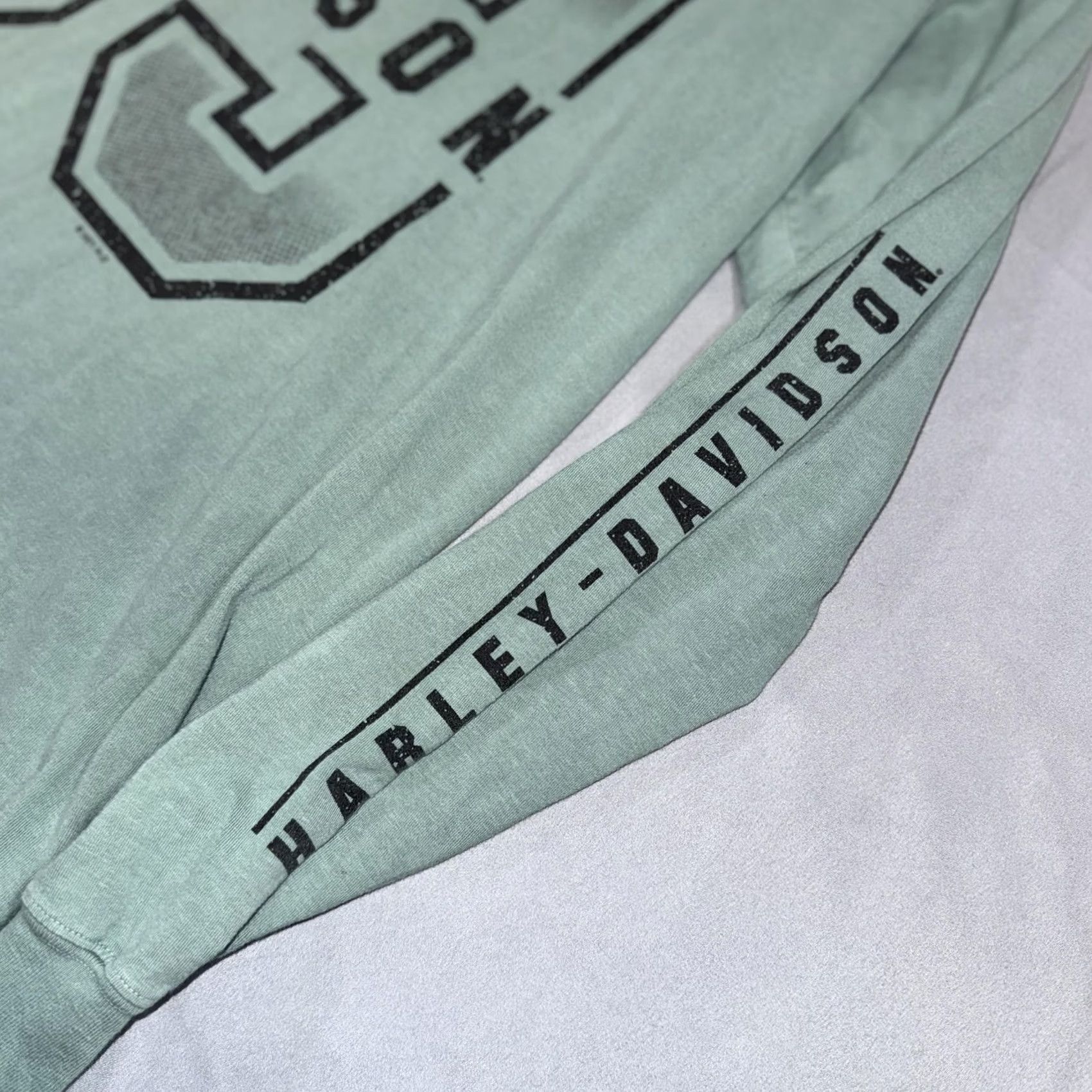 Harley Davidson Harley-Davidson Shirt Mens XL Green Long Sleeve Chicago Route 66 Eagle Graphic Size US XL / EU 56 / 4 - 4 Thumbnail
