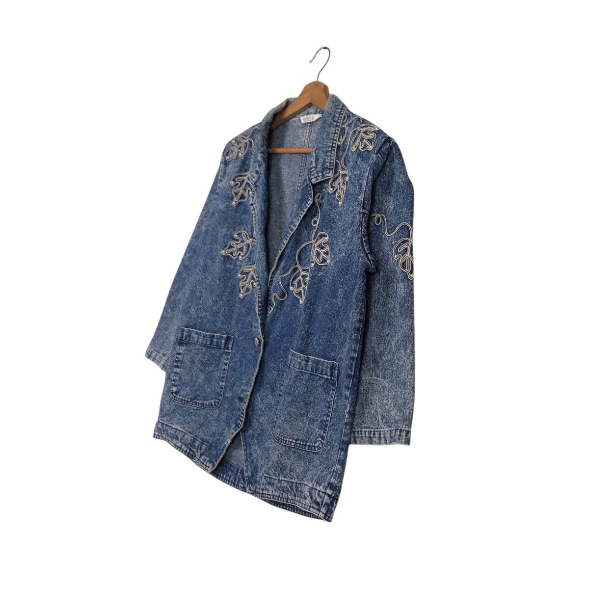 Japanese Brand 📌Vintage Denim Jacket Mireille Embroidery Issey Miyake Size US L / EU 52-54 / 3 - 3 Thumbnail