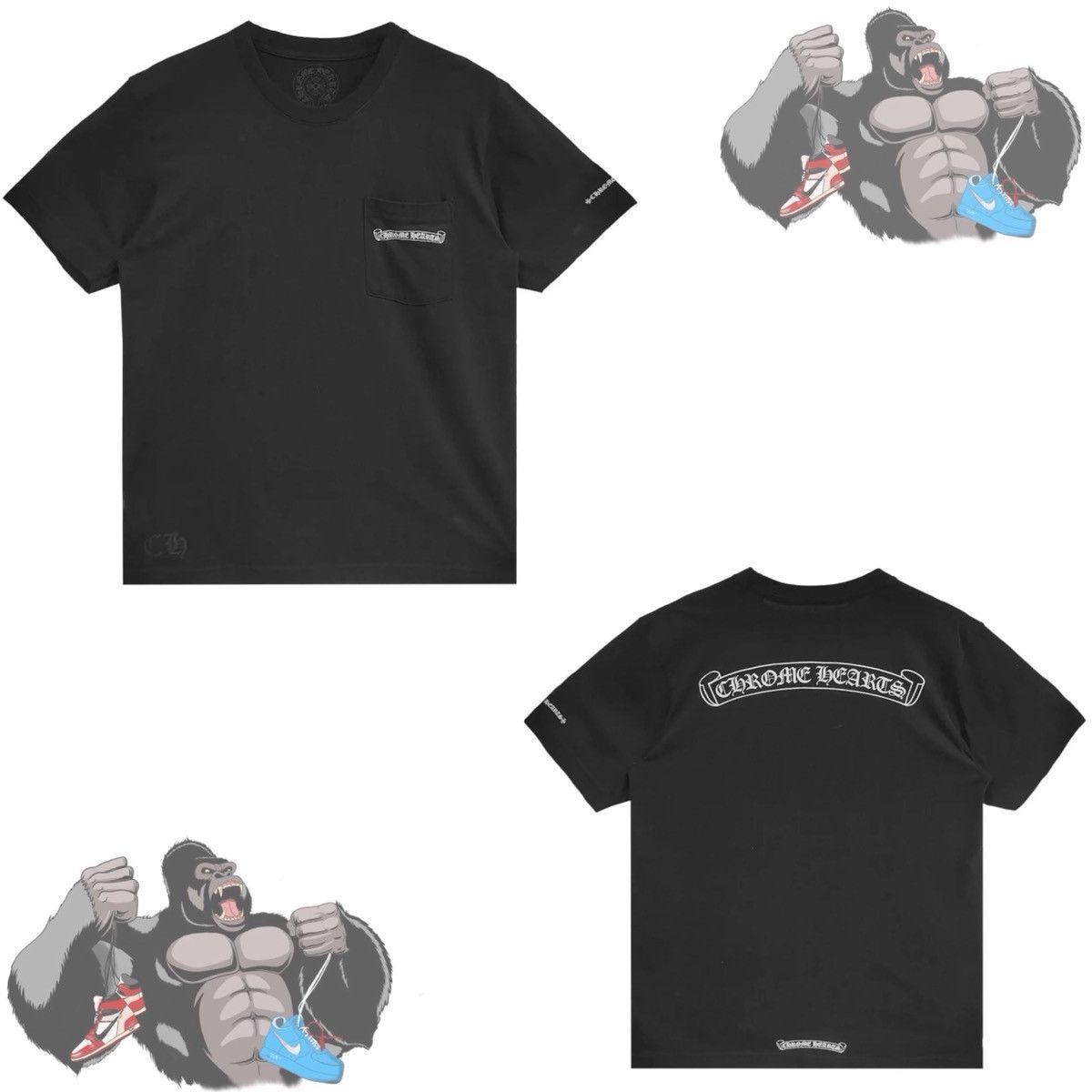 Chrome Hearts Chrome Hearts Scroll Logo Tee Size US XXL / EU 58 / 5 - 1 Thumbnail