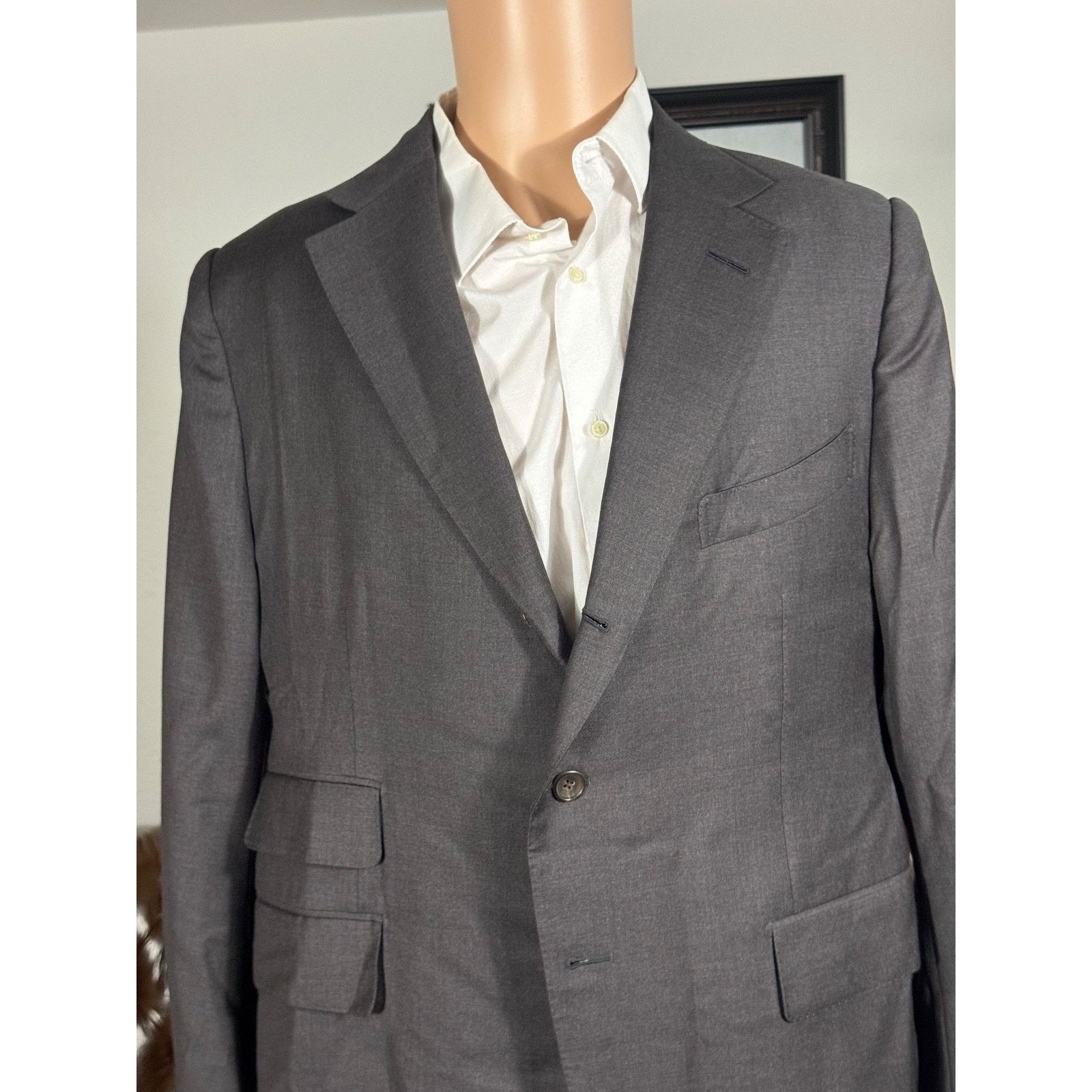 Tom Ford Tom Ford for Billy Joel Charcoal Wool Suit Jacket 50C 40S Size 40S - 1 Thumbnail