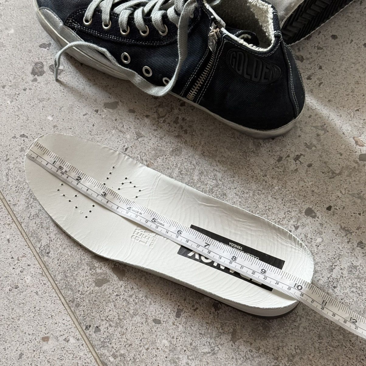 Golden Goose Golden Goose Francy Distressed Navy Denim High-Top Sneakers Size US 9 / IT 39 - 11 Thumbnail