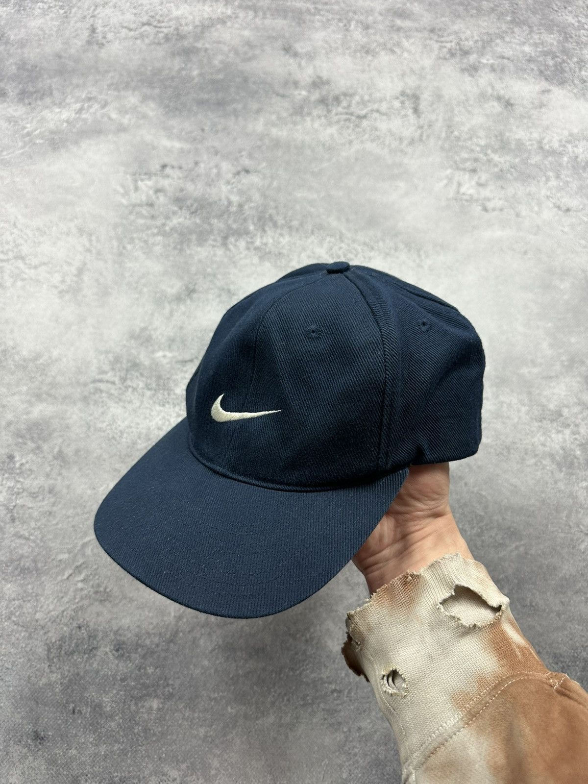 Nike Vintage 90s Nike Y2K Dad Hat Drill Swoosh Streetwear Cap Size ONE SIZE - 2 Thumbnail