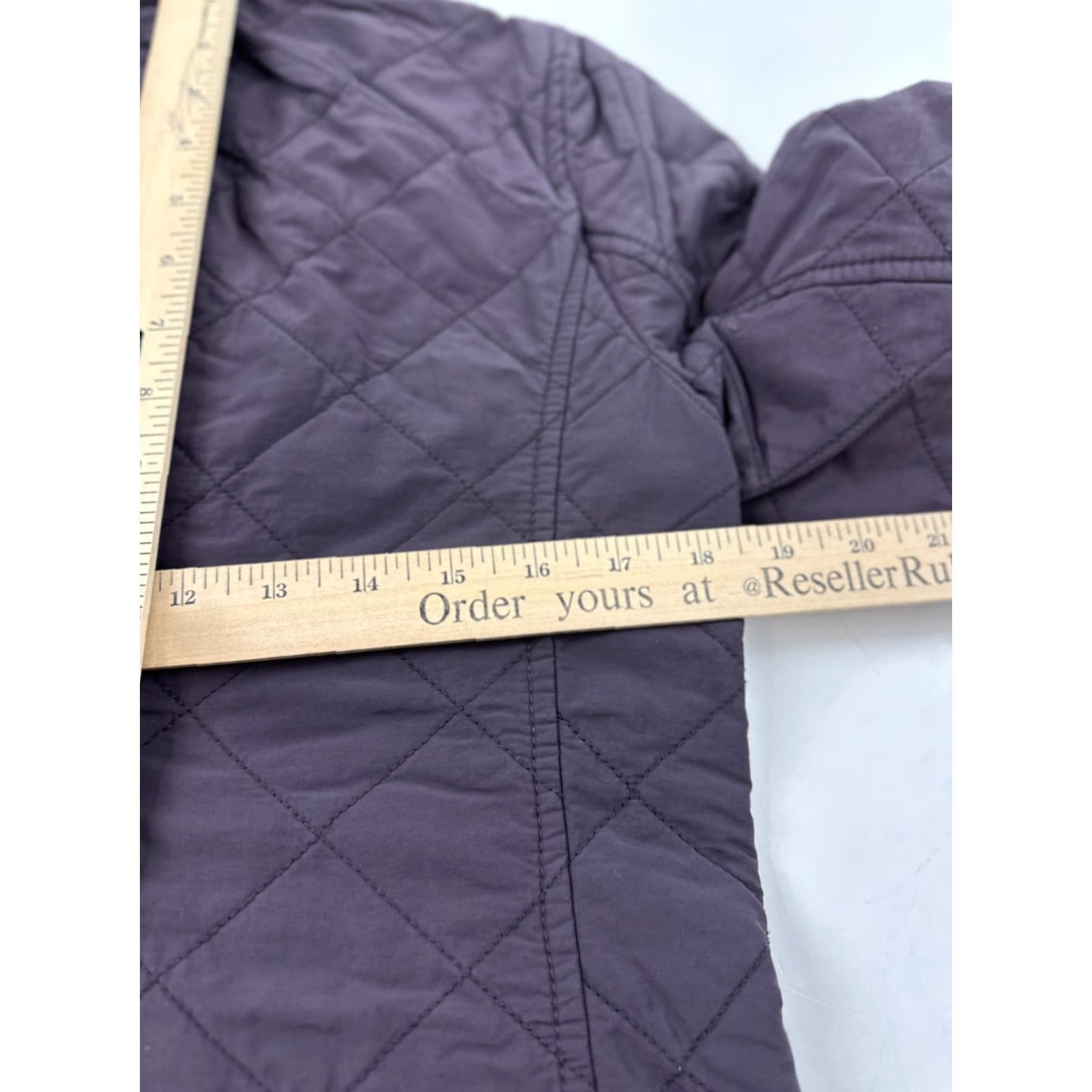 Gap Gap Bomber Jacket Womens M Purple Zip Pocket Quilted Lightweight Full Zip Snap Front Regular Fit, Casual Outdoor Season Fall Winter - N/A Size M / US 6-8 / IT 42-44 - 8 Thumbnail