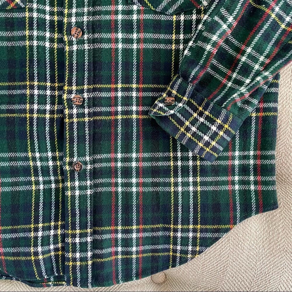 Vintage Vintage 70s JC Penney Green Plaid Flannel Button Up Shirt M Size US M / EU 48-50 / 2 - 2 Thumbnail