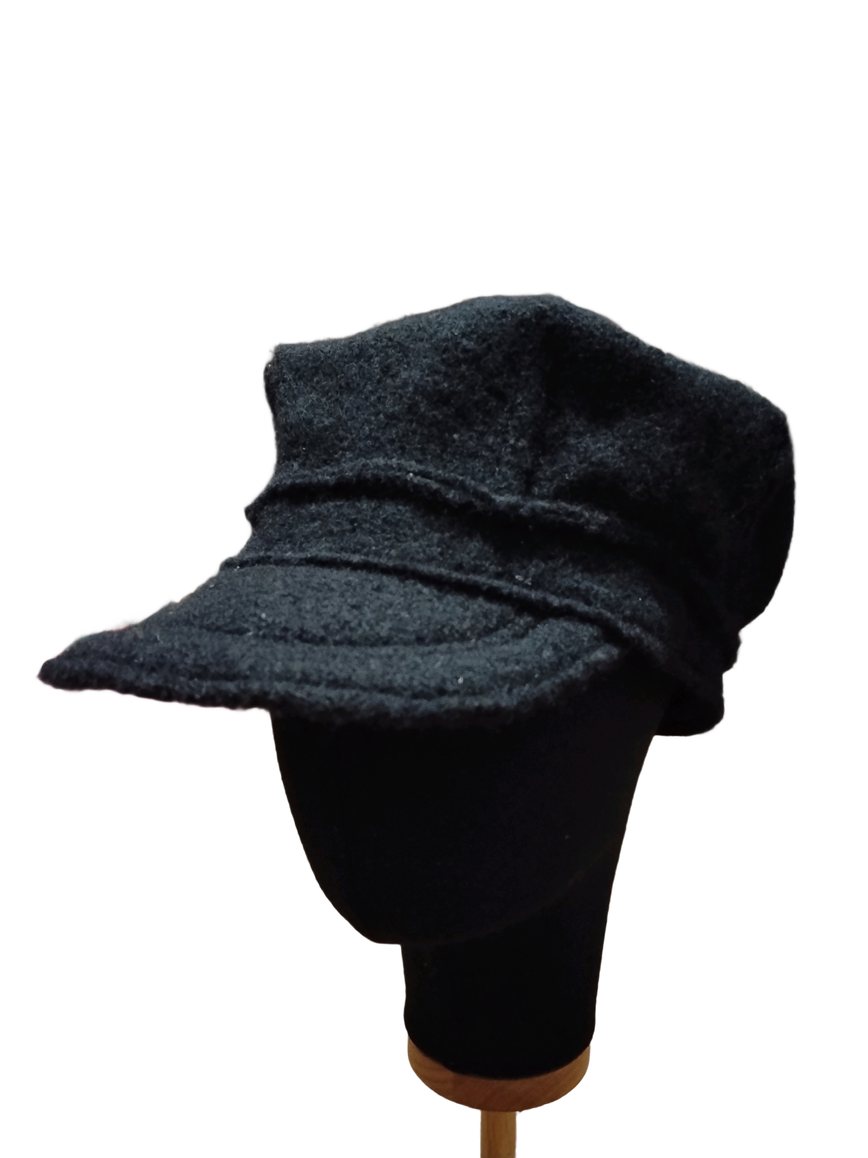 Zucca Zucca black wool felt mariner's often styled baker boy hat Size ONE SIZE - 2 Thumbnail
