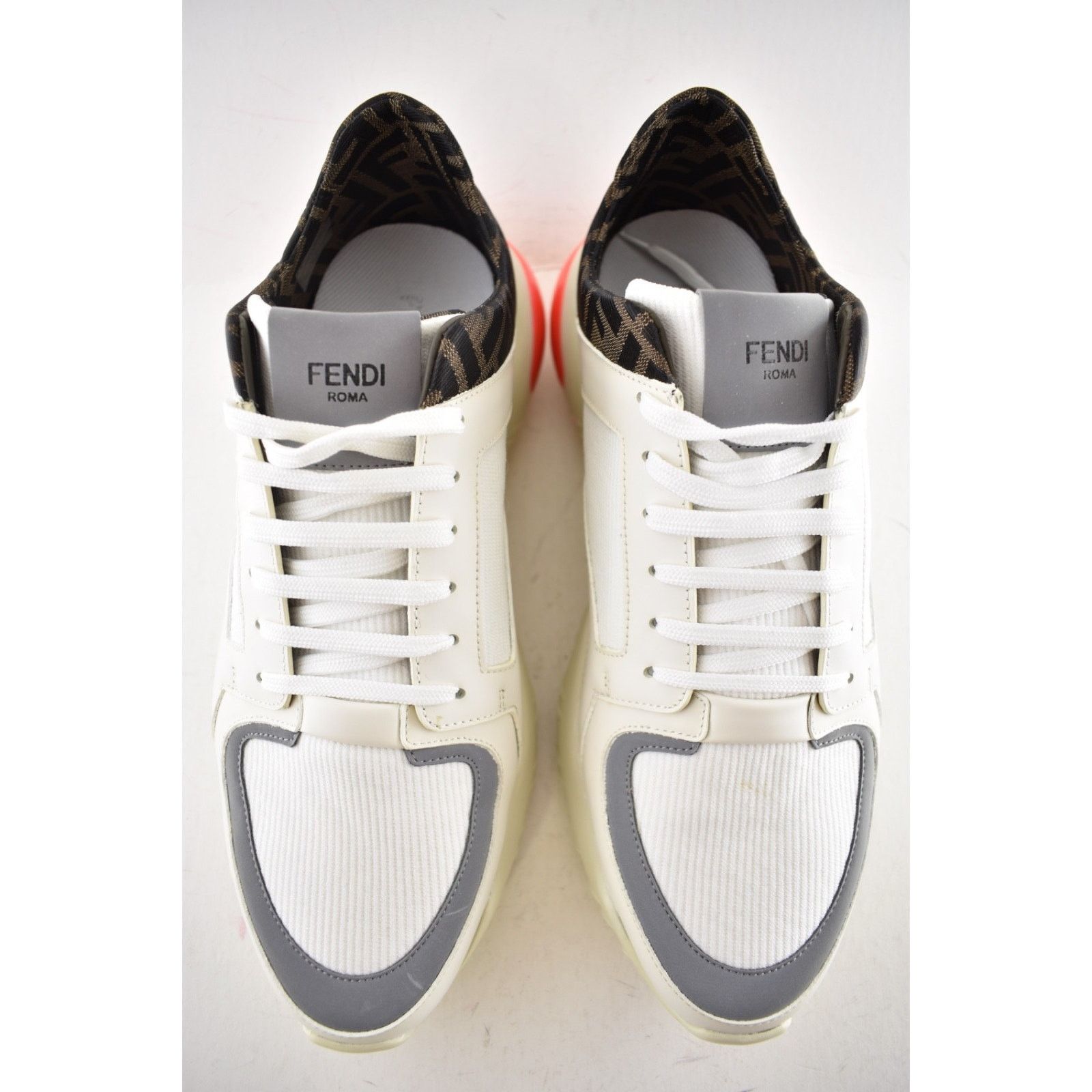 Fendi Fendi Mens White FF Logo Sneaker Flat Trainer US 10.5 Size US 10.5 / EU 43-44 - 7 Thumbnail