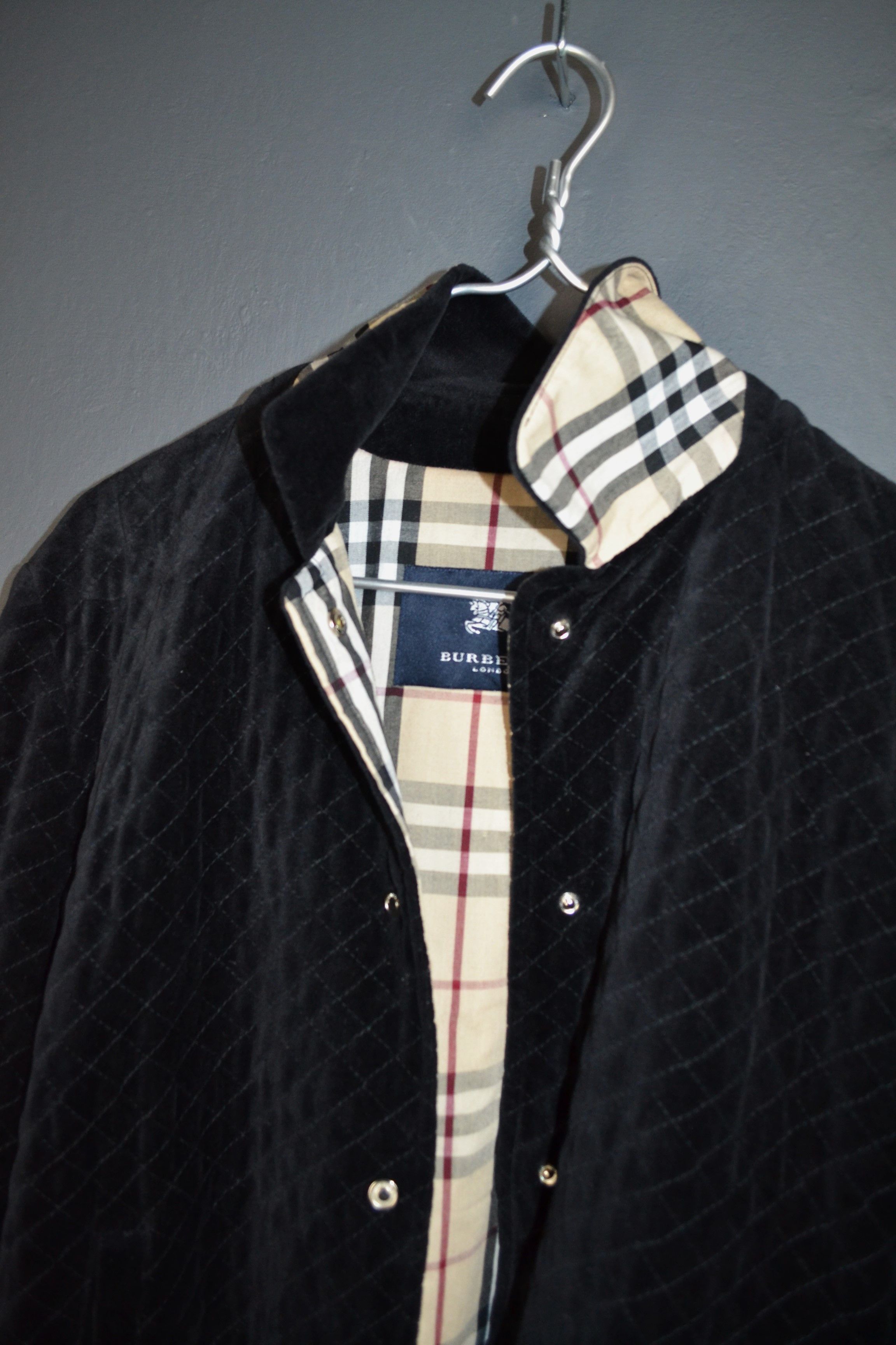 Burberry Burberry Velvet Vintage 42 size Quilted Jacket Check Size M / US 6-8 / IT 42-44 - 2 Thumbnail