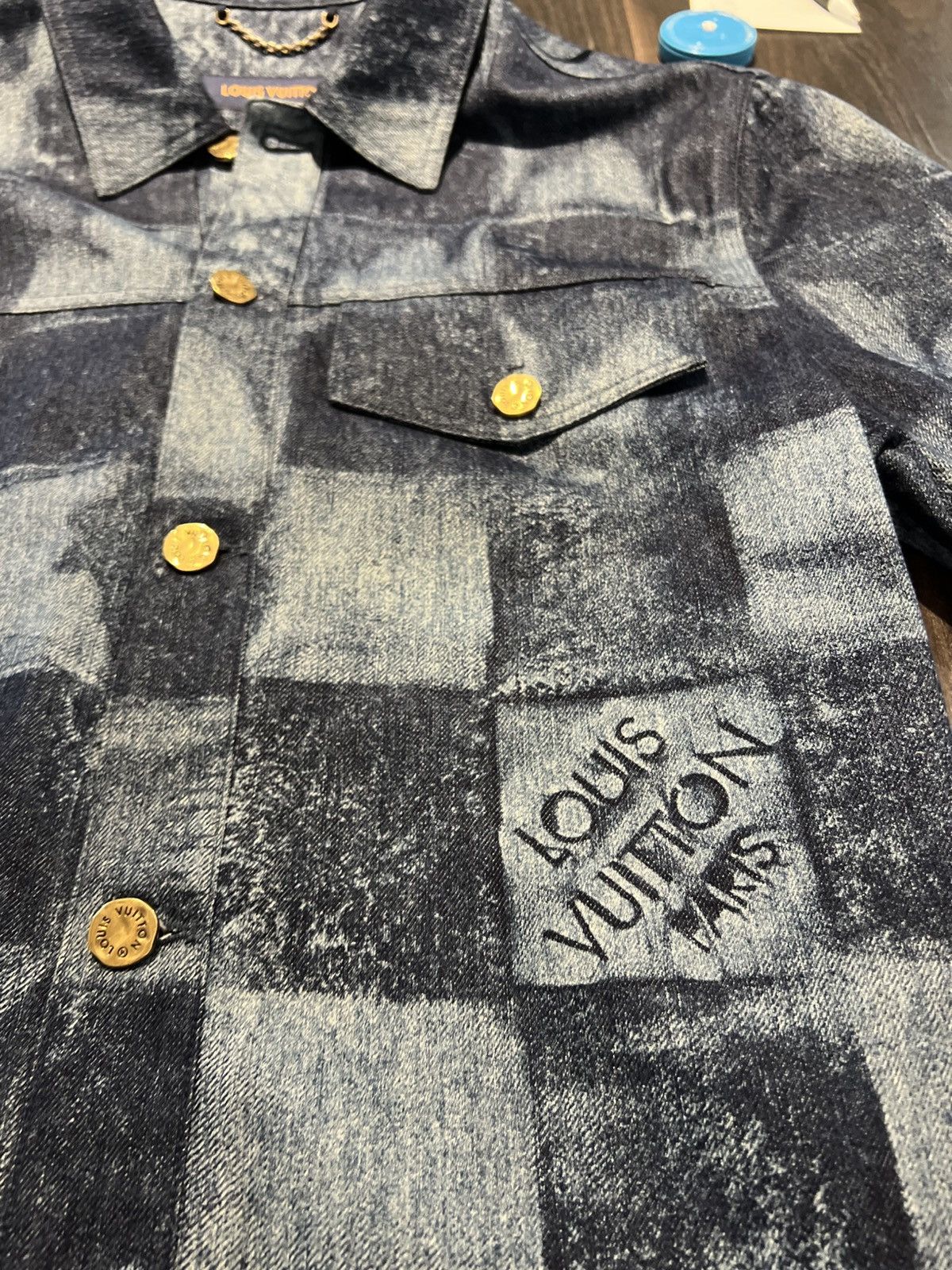 Louis Vuitton (Set price) Logo Checkered Damier Denim Shirts + Pant Size US S / EU 44-46 / 1 - 7 Thumbnail