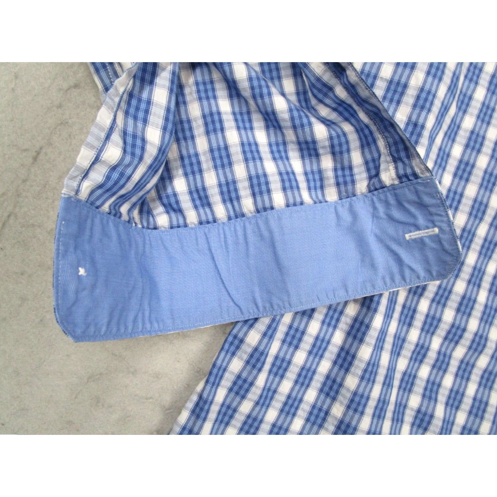 Paul Smith PAUL SMITH Dress Shirt Men Blue Check 16 41 Byard Button Up Flip Cuff Made in Italy Size 42R - 5 Thumbnail