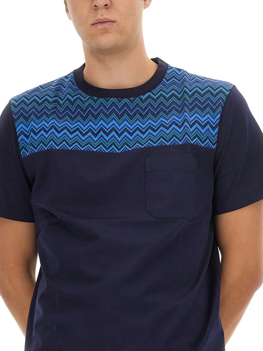 Missoni o1y0225 Crewneck T-Shirt in Midnight Blue Size US XXL / EU 58 / 5 - 2 Thumbnail