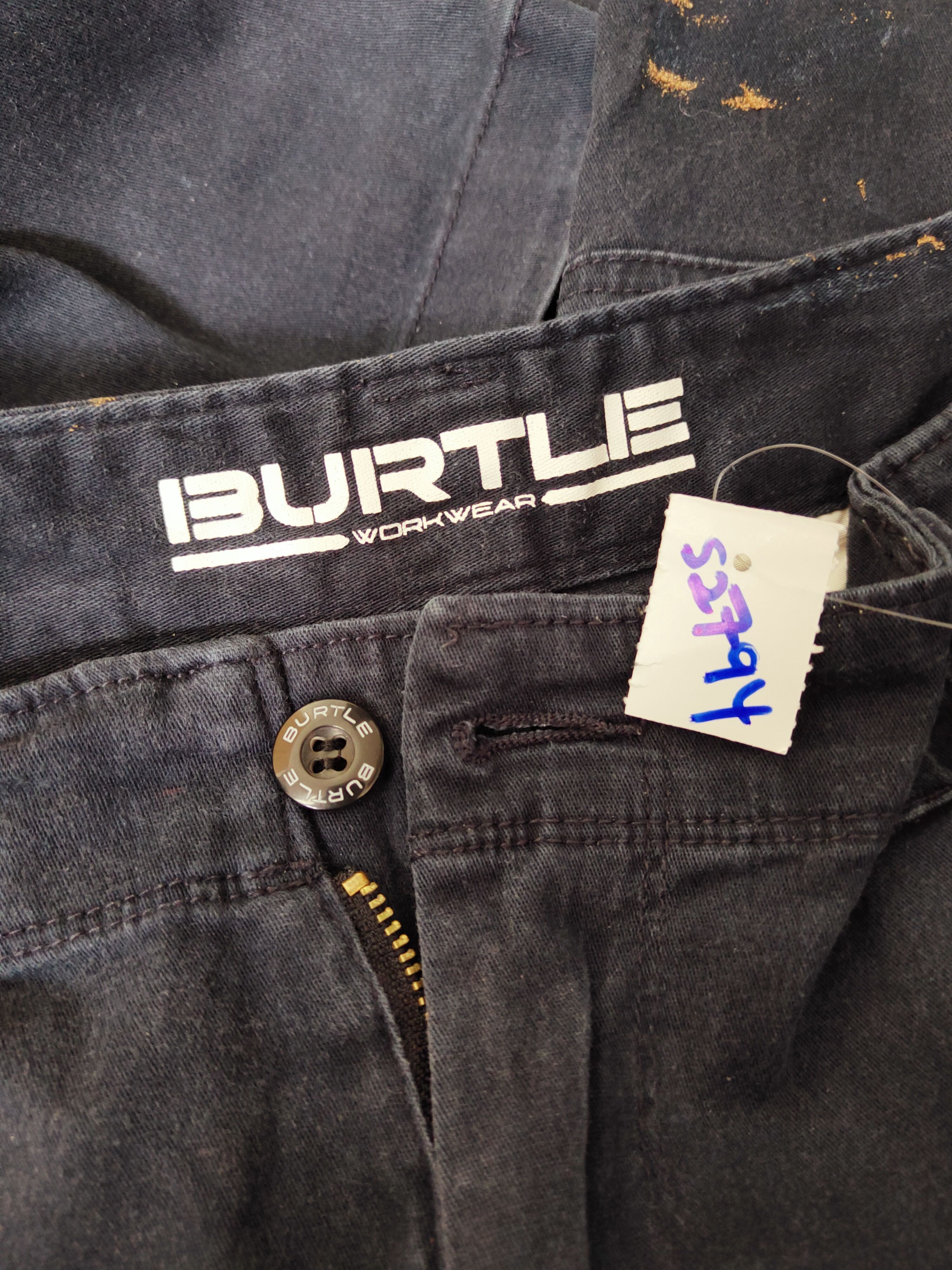Japanese Brand Burtle Blue Faded Multipocket Tactical Cargo Pants #S2794 Size US 35 - 17 Thumbnail